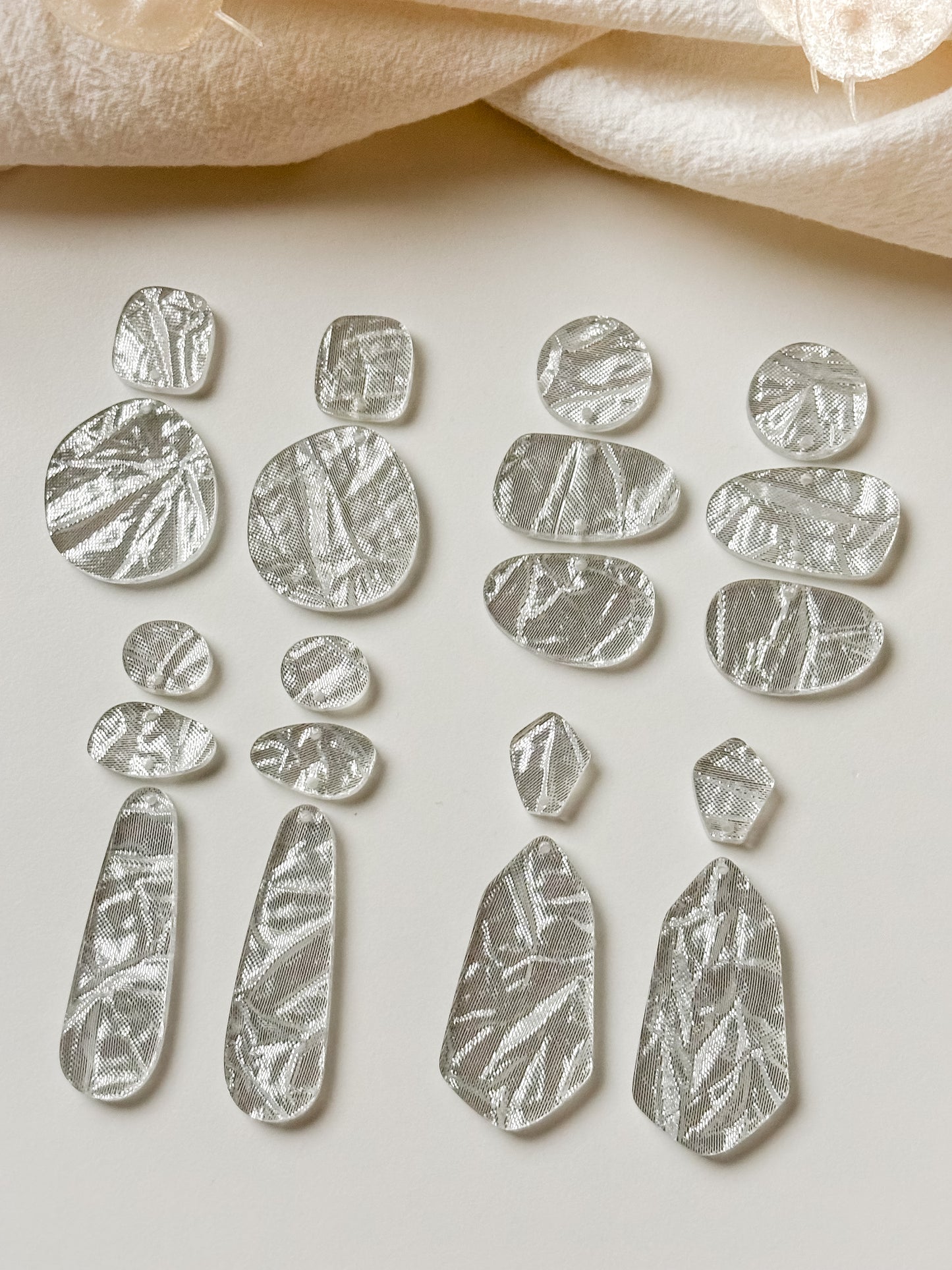 Hängset, silver, 1 par