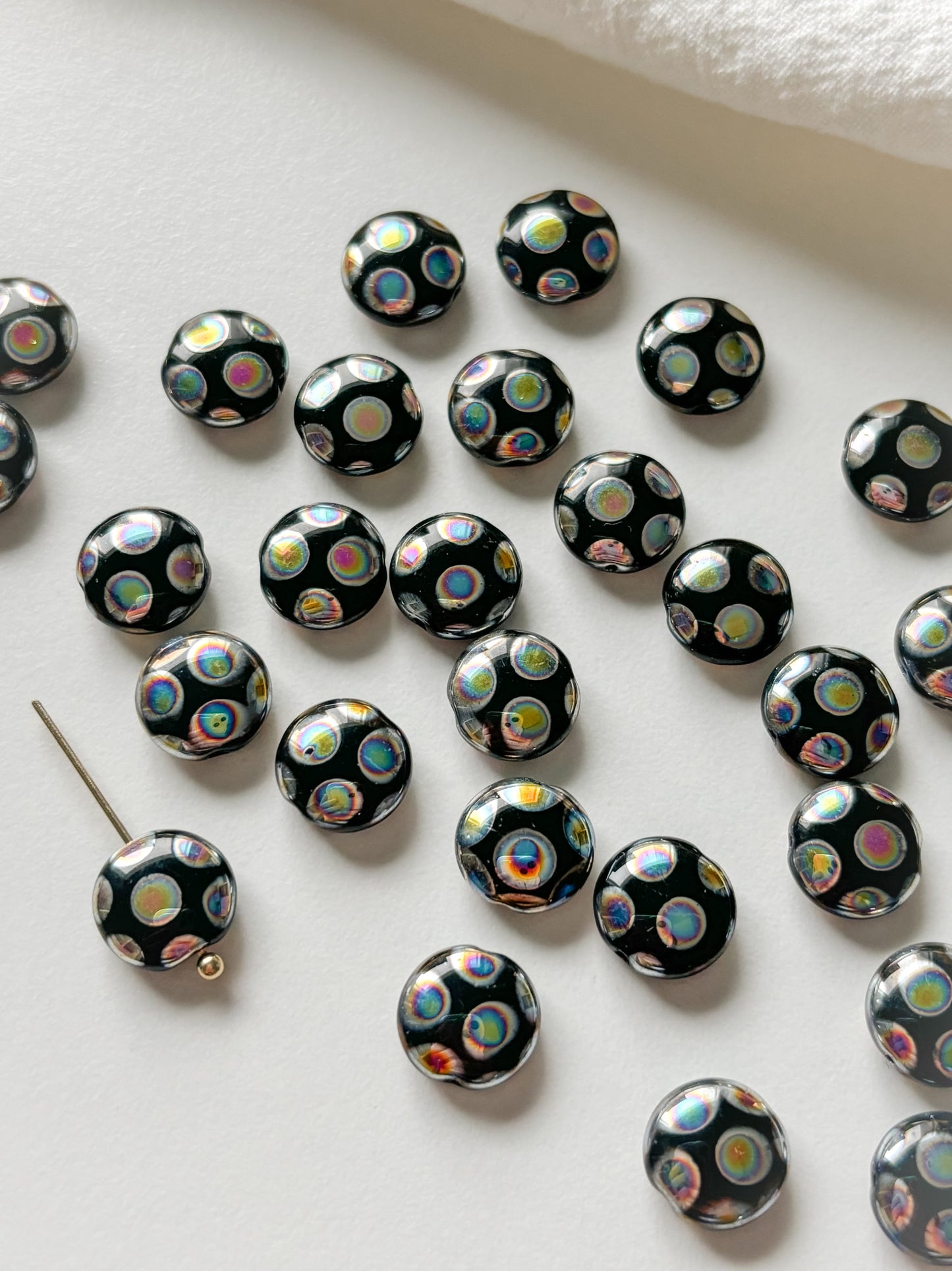 Glass bead 10mm, Czech, 6pcs