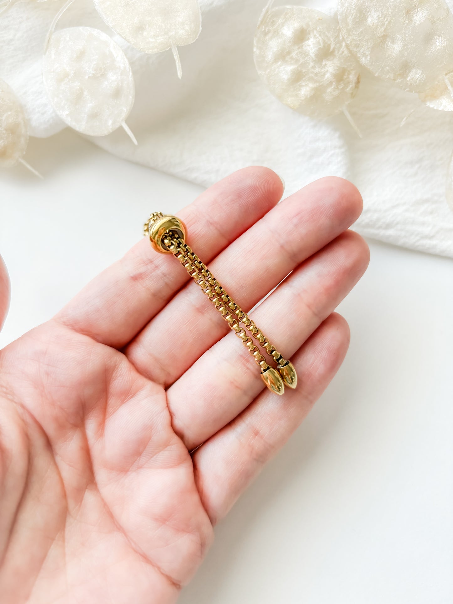 Bracelet base with slide clasp 12cm, RST304, 1pc