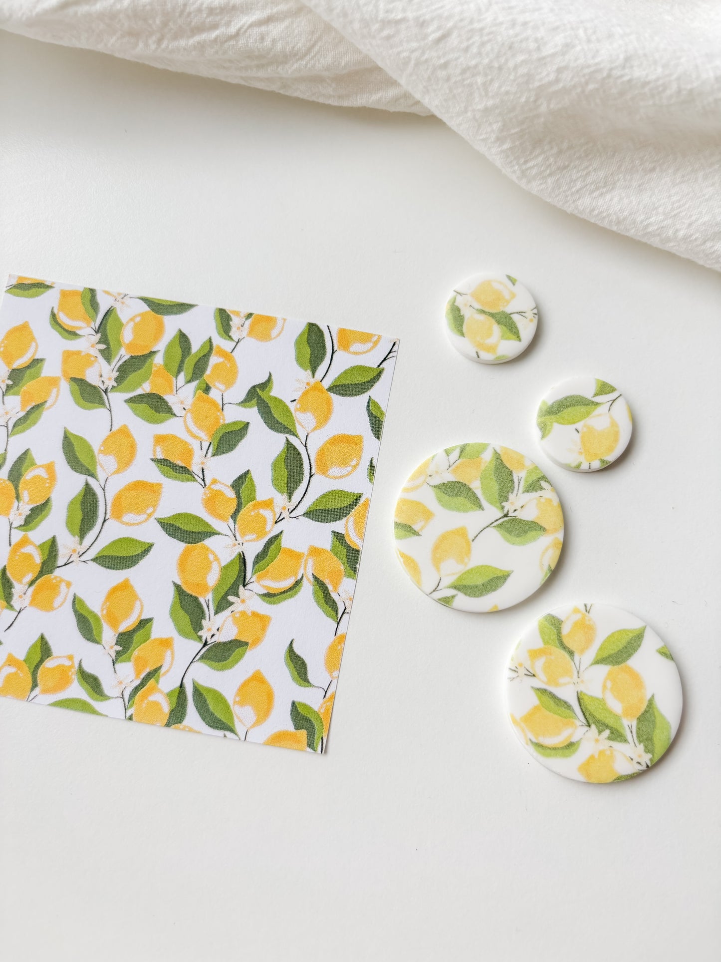 Transfer paper lemon 8x8cm