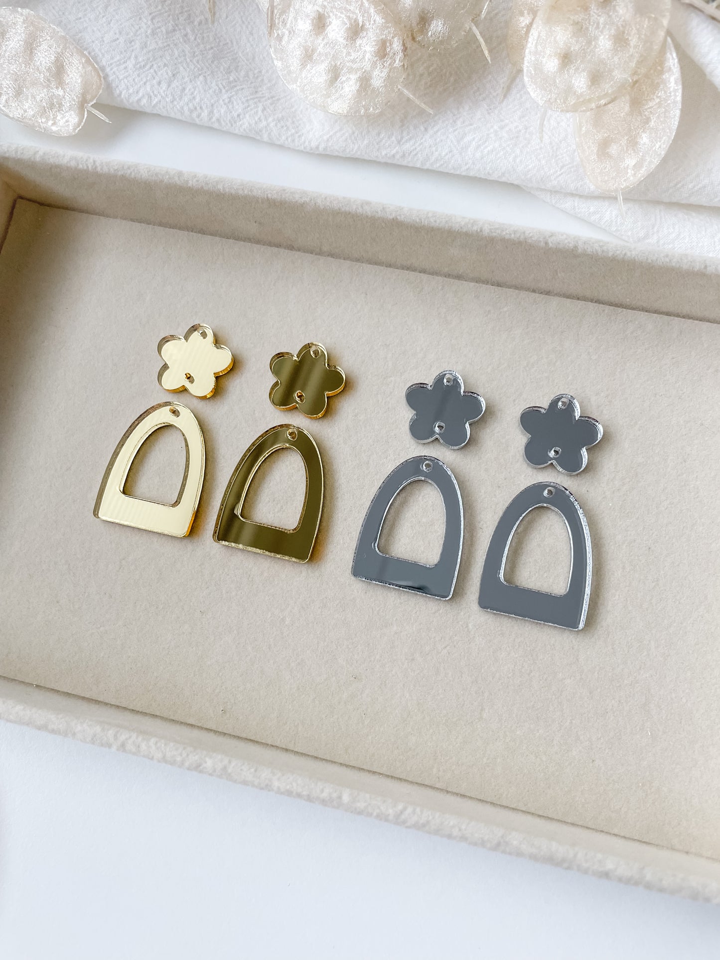 Hängande spegel akryl set, 1 par