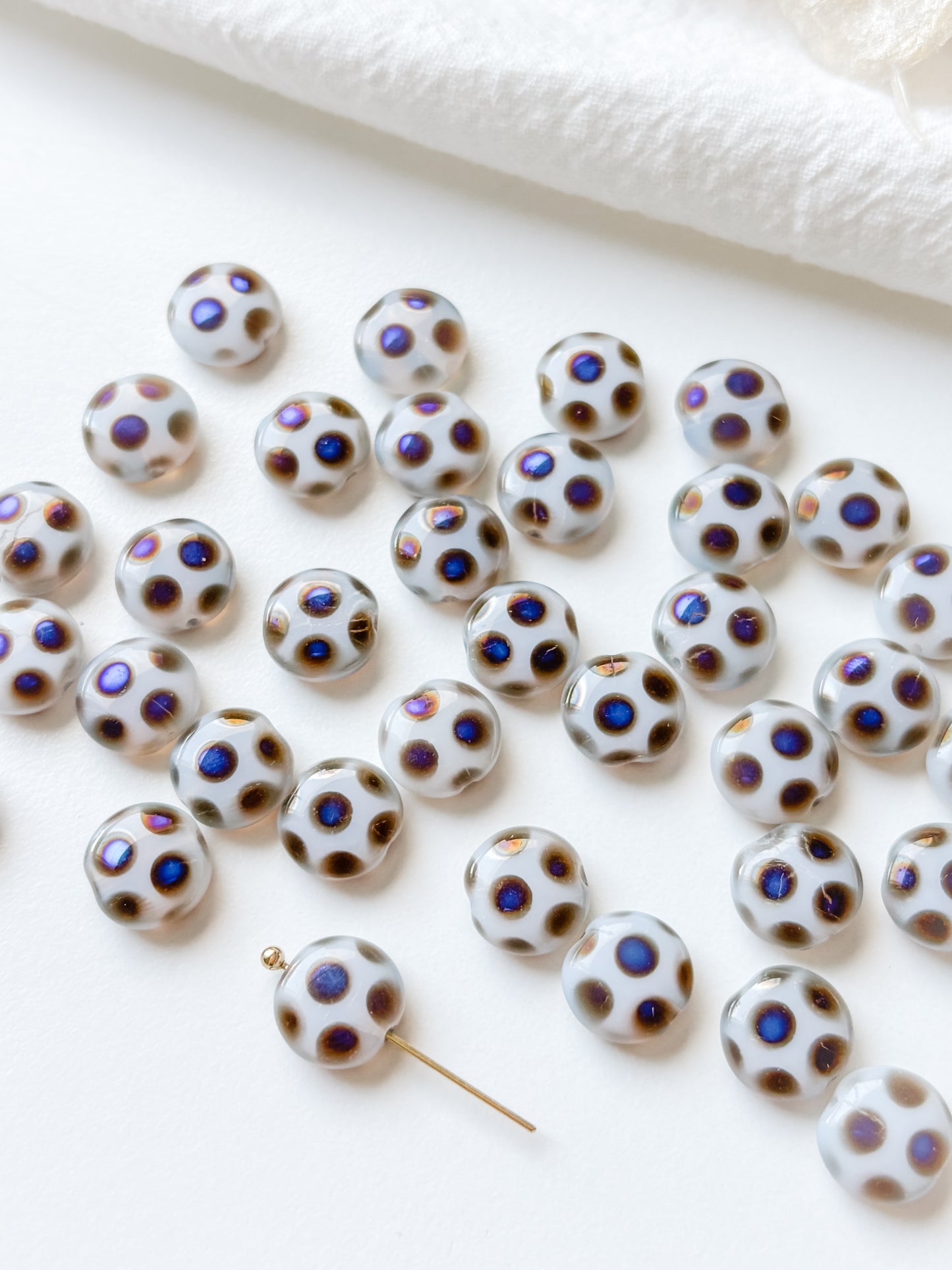 Glass bead 10mm, Czech, 6pcs