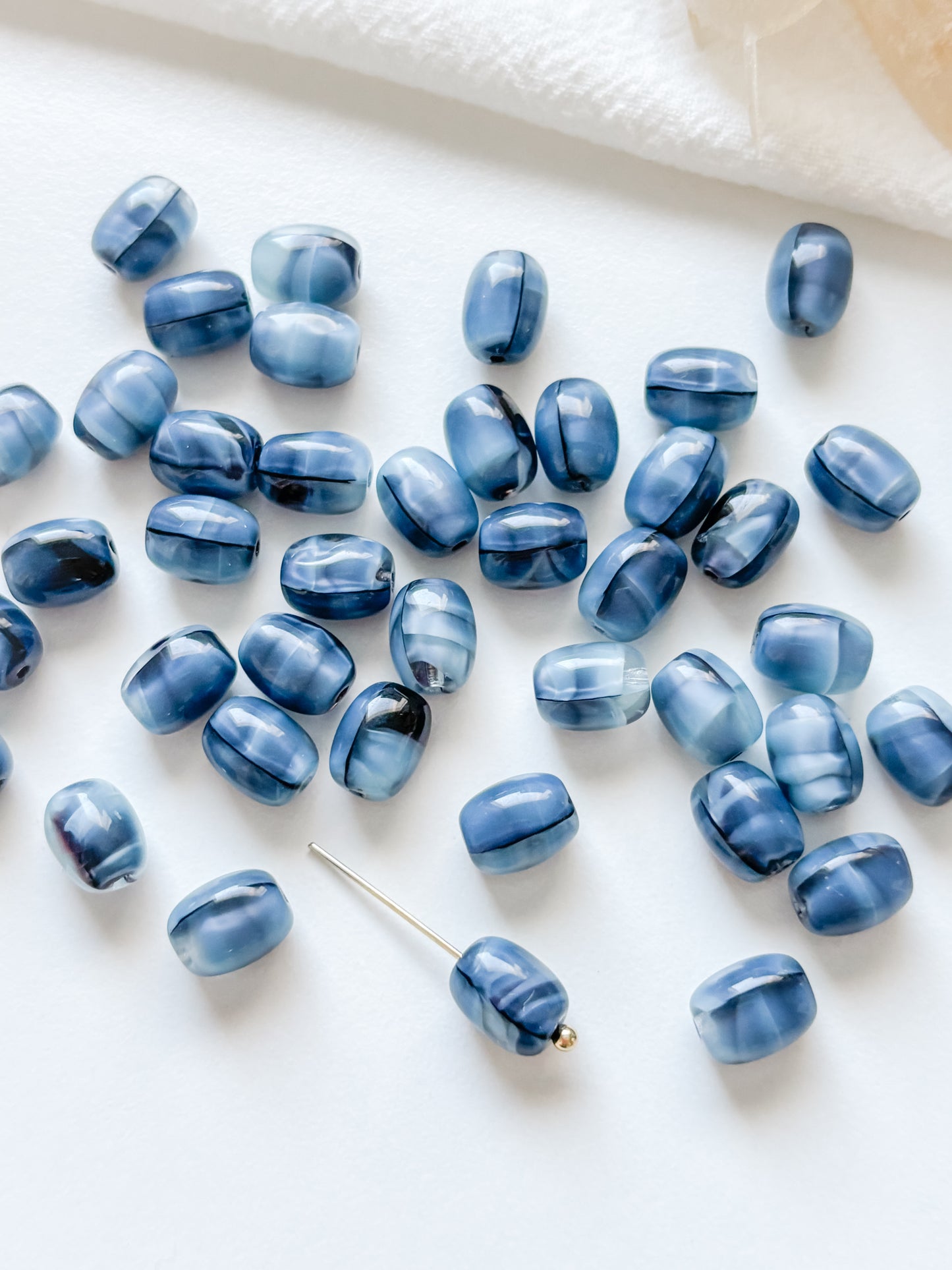 Glass bead 9x7mm, Czech, 20pcs