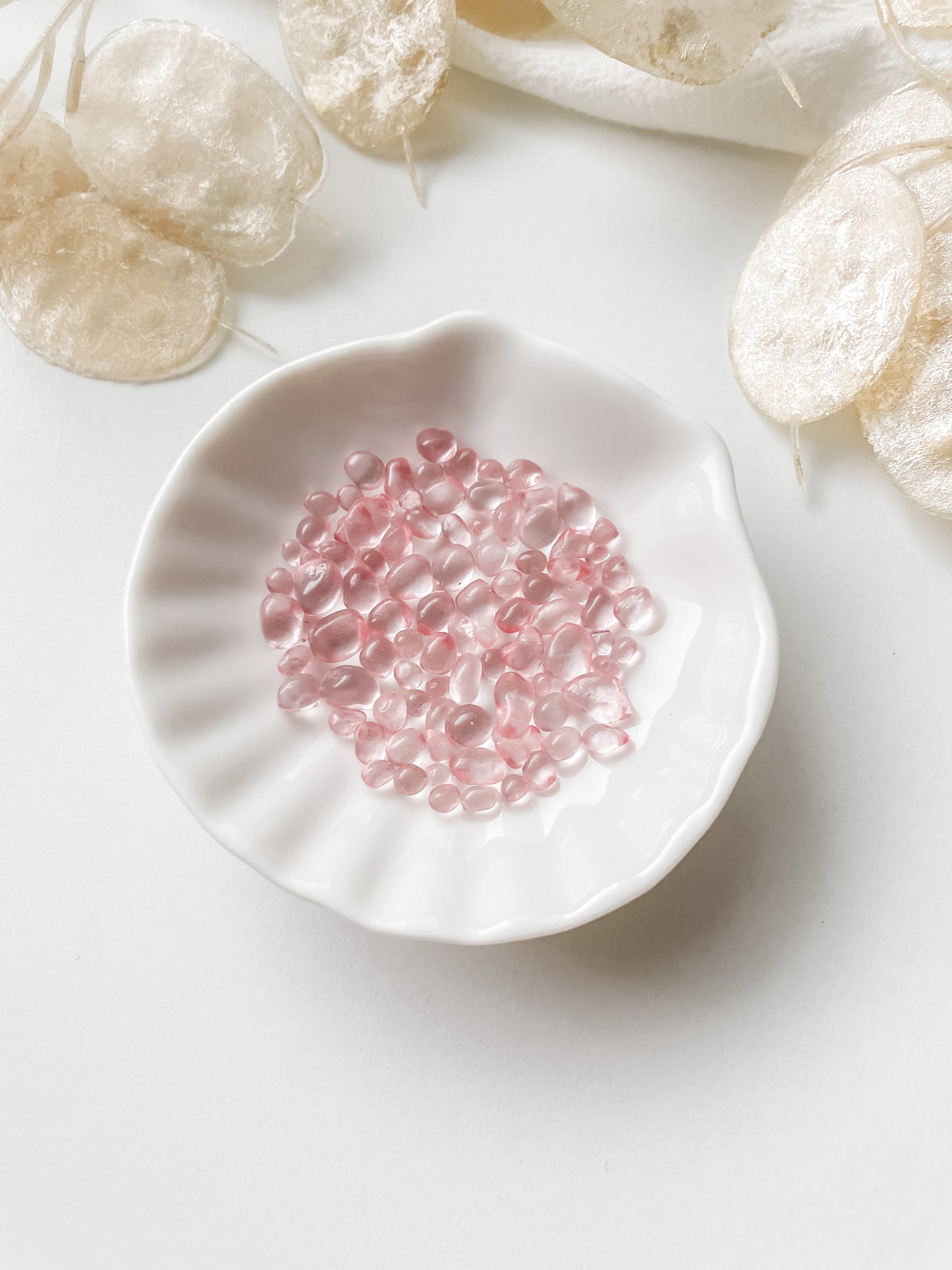 Glasdekor rosa 2-7mm, 20g