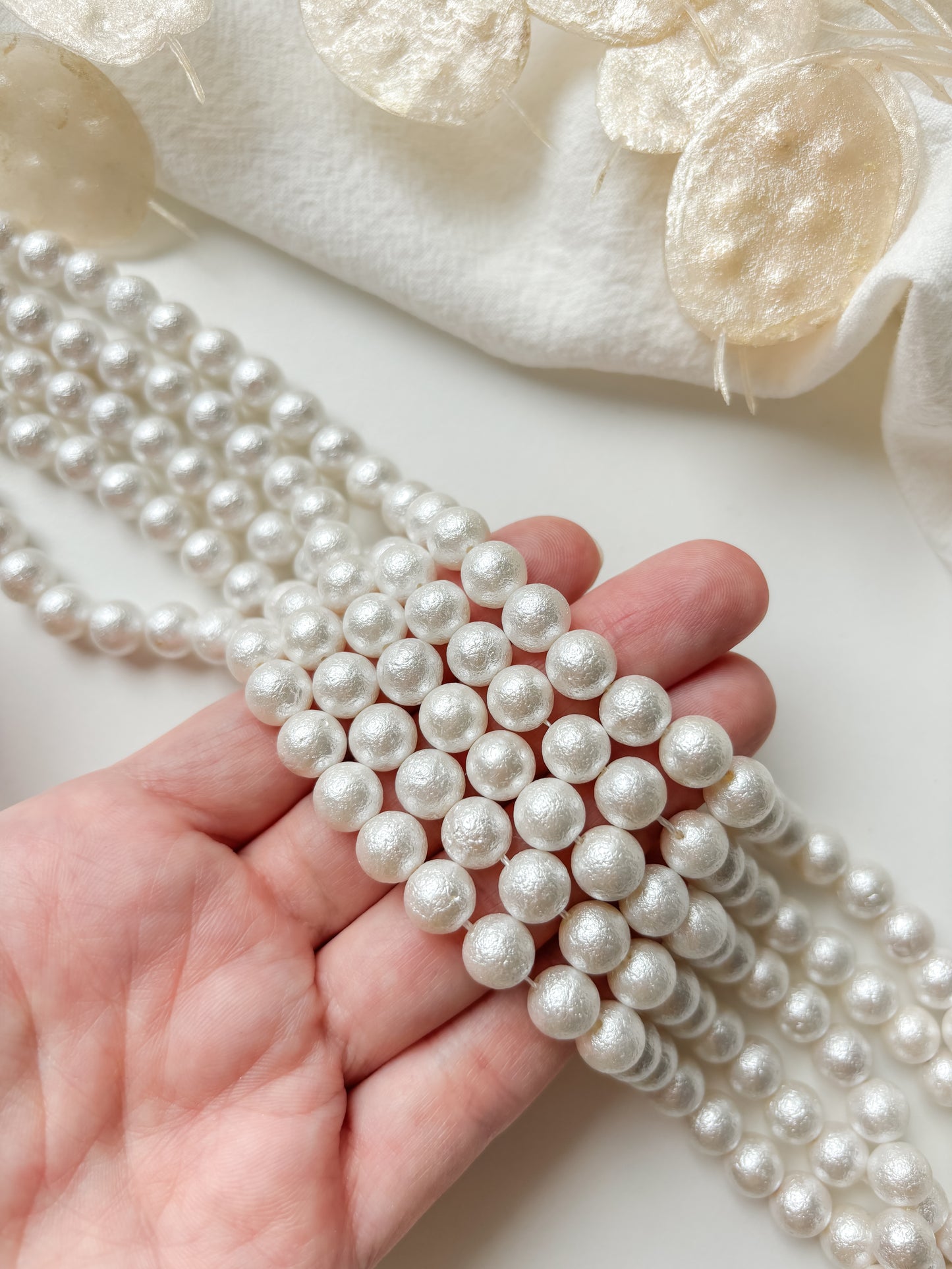 Textured bead 8mm, approx. 48pcs