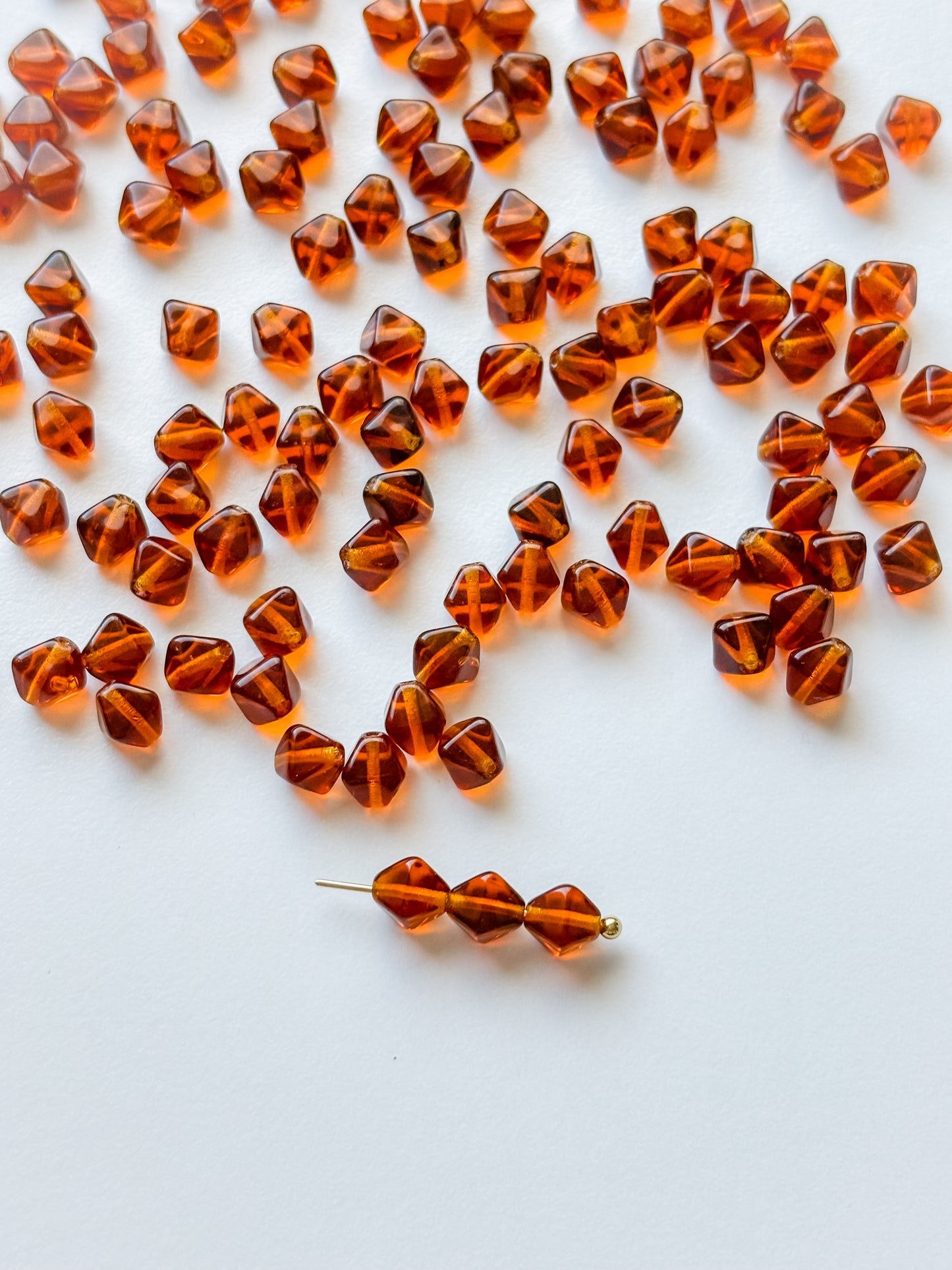 Glass bead 6mm, Czech glass bead, 50pcs