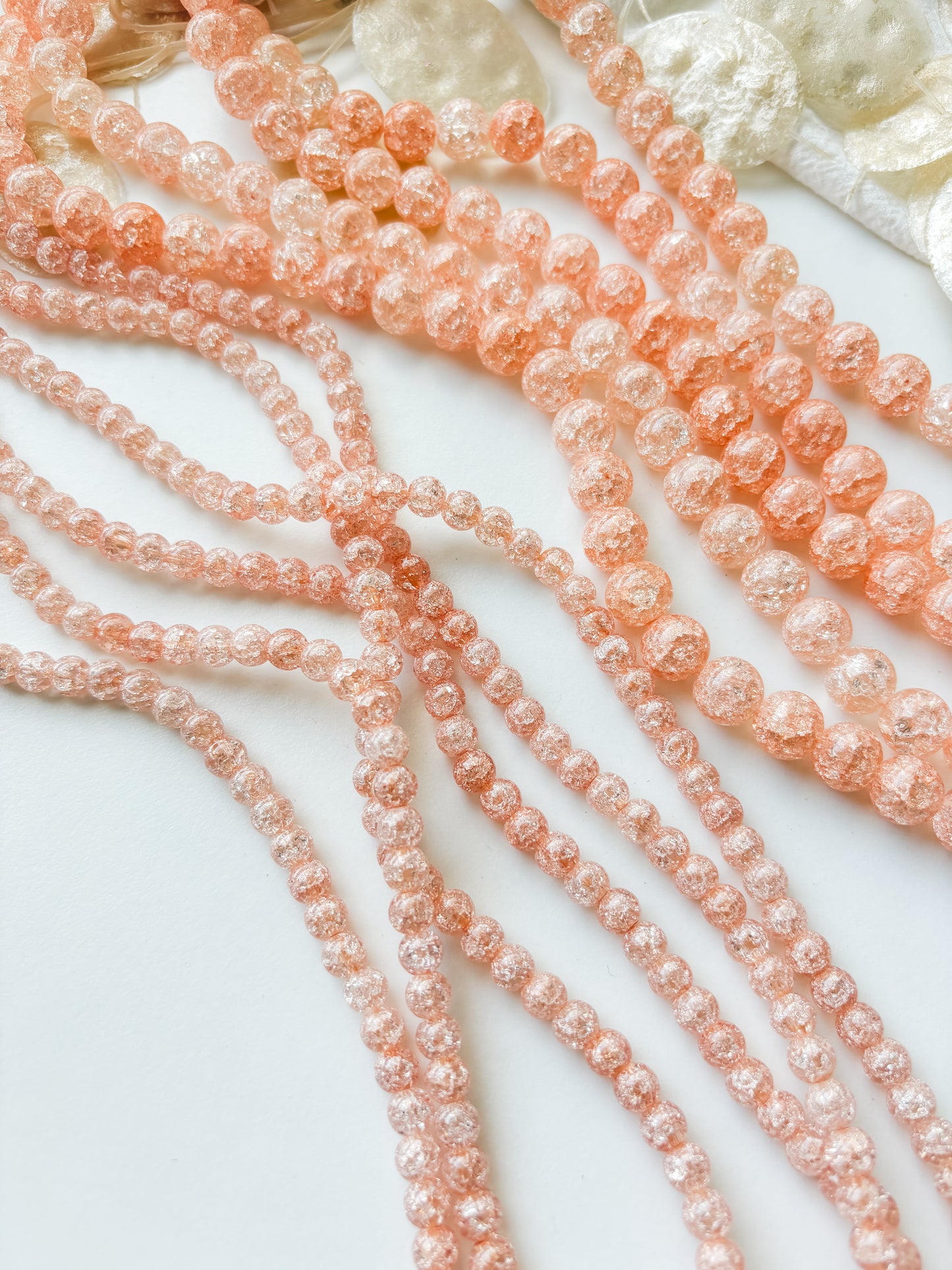 Glass bead, beige