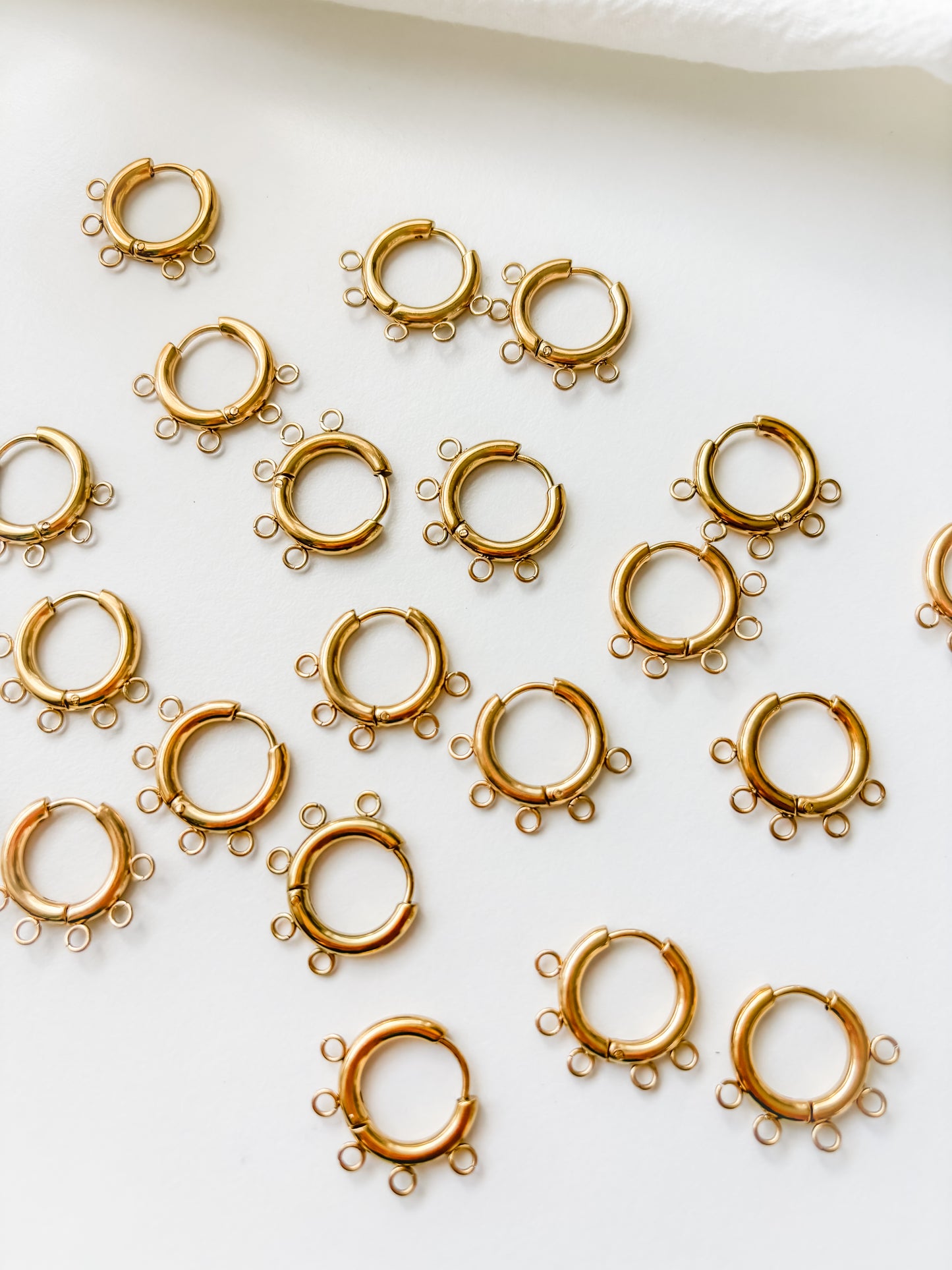 Earring hoop 16x20x2.5mm, RST304, 1pair