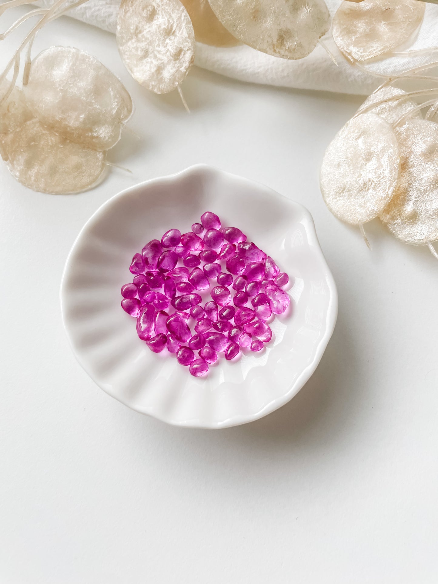 Glasdekor rosa 2-7mm, 20g