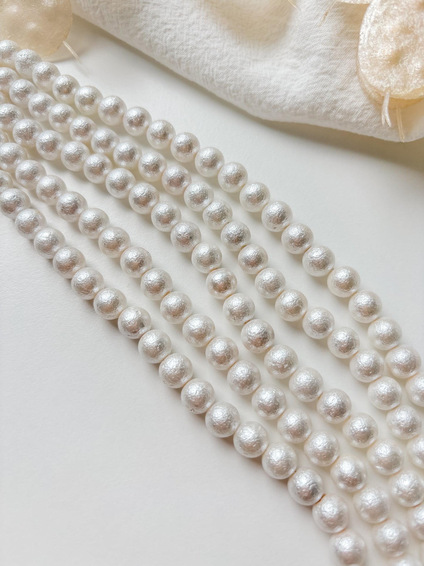 Textured bead 8mm, approx. 48pcs