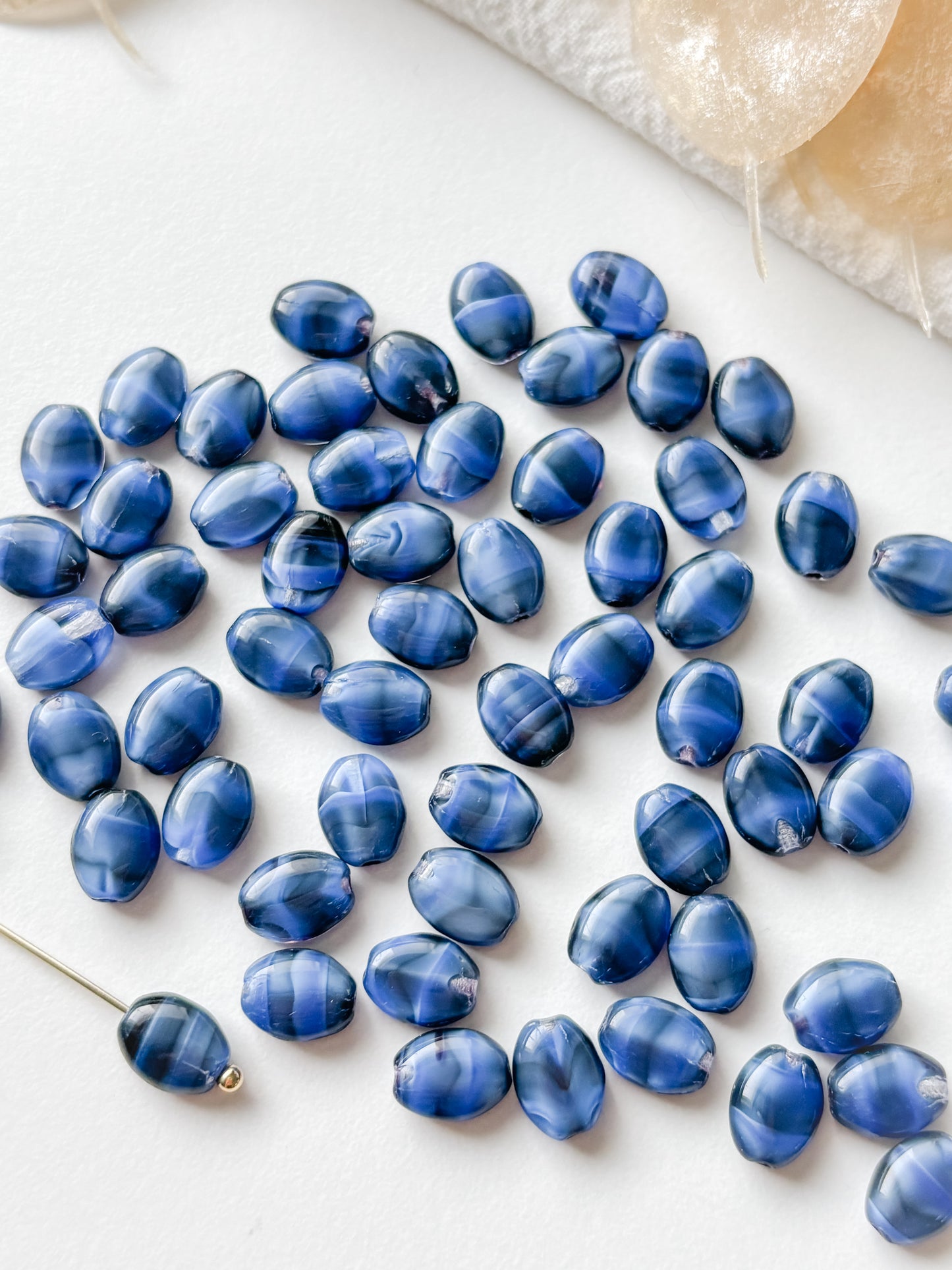 Glass bead 8x6mm, Czech, 10pcs