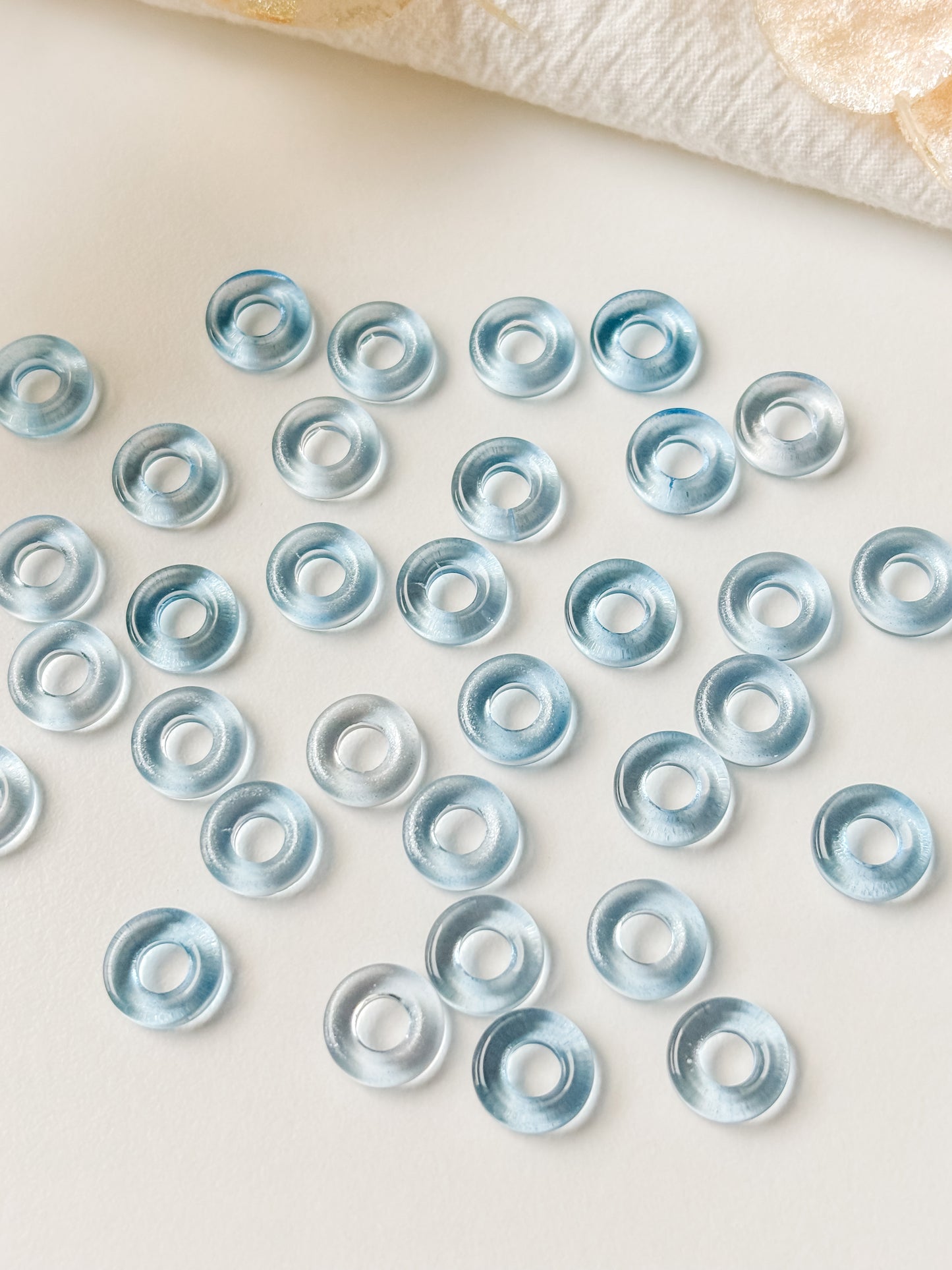 Glaspärla 10x3mm, 6st