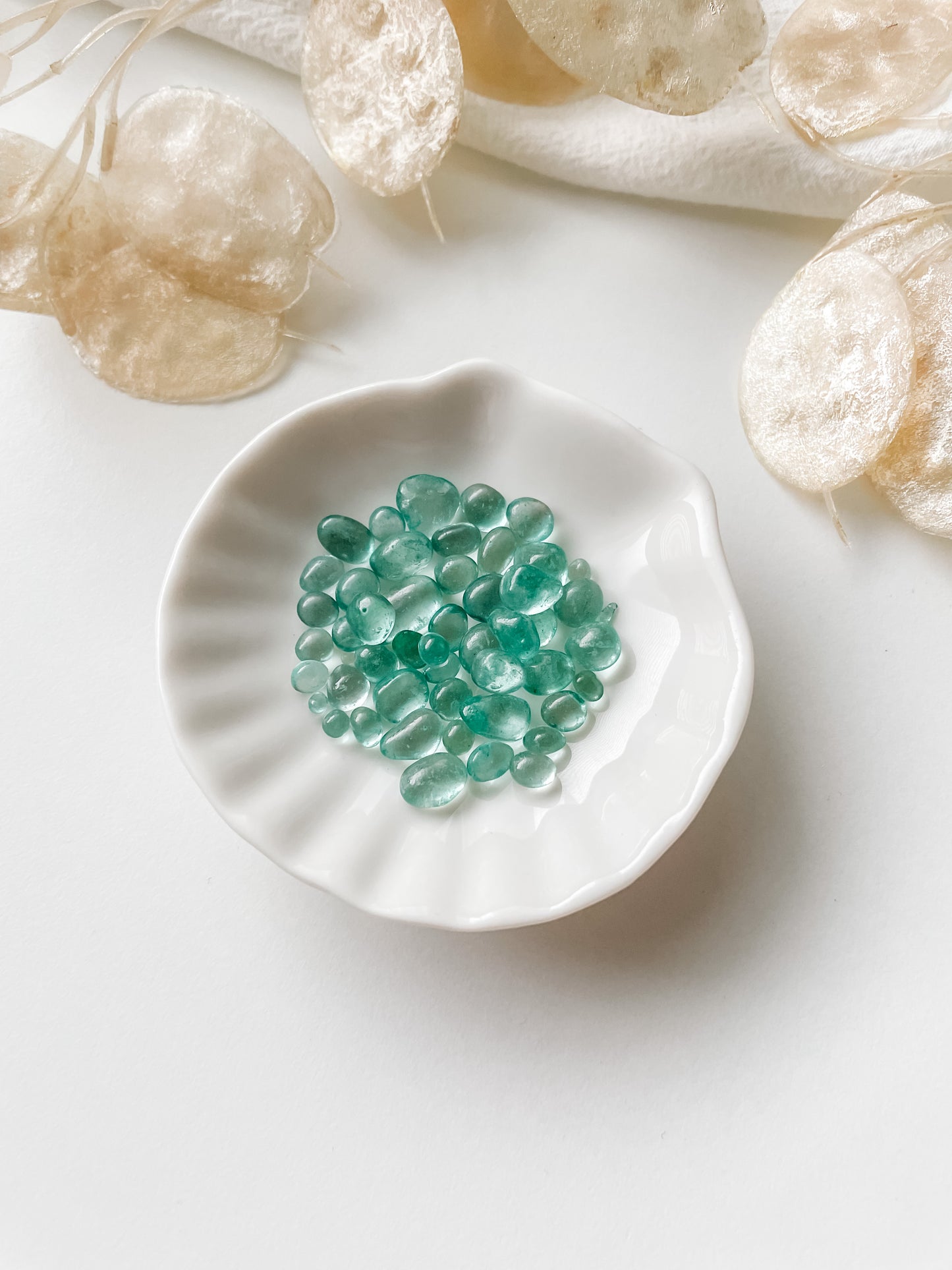 Glasdekor ljusblå 2-7mm, 20g