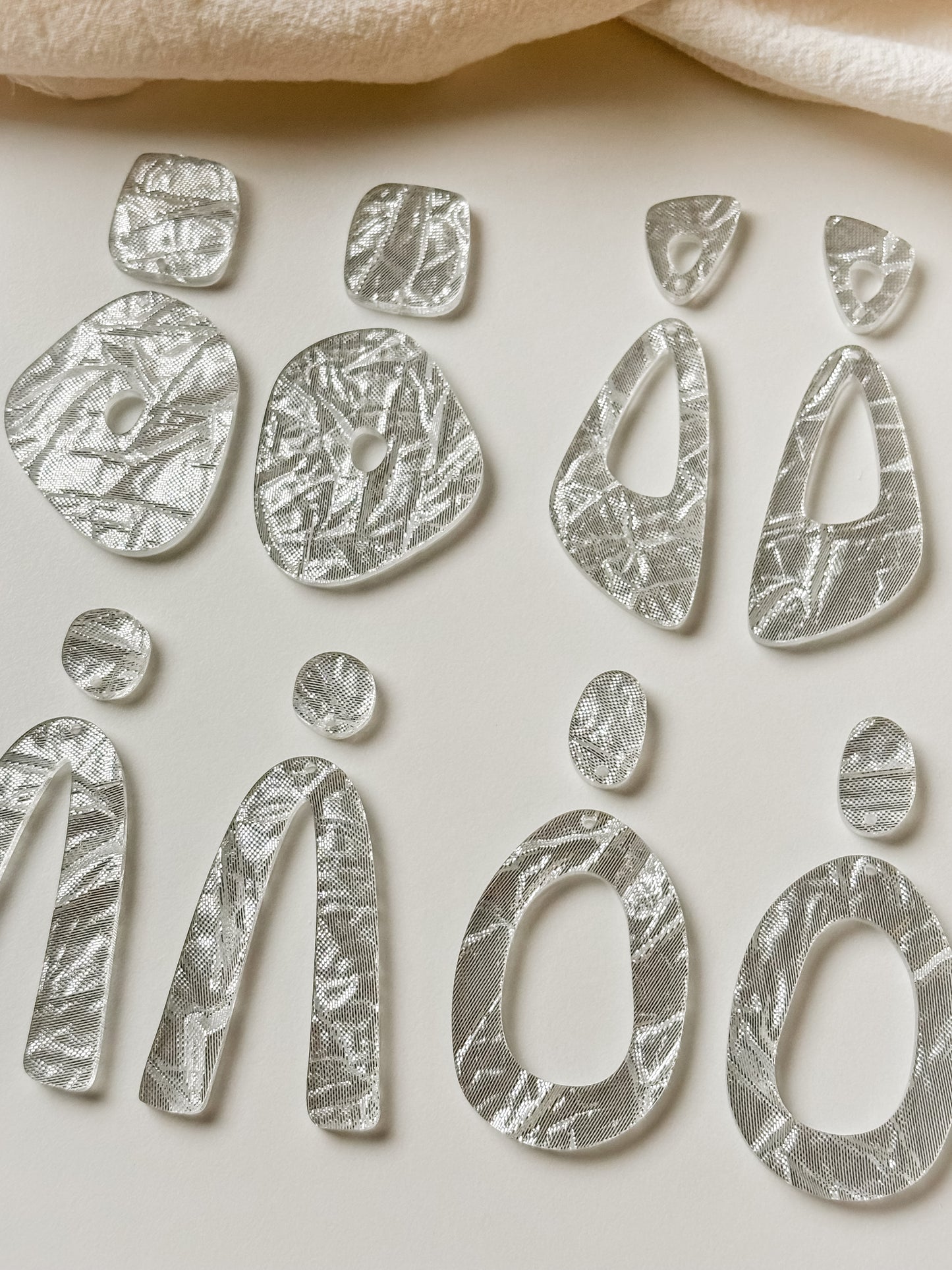 Hängset, silver, 1 par