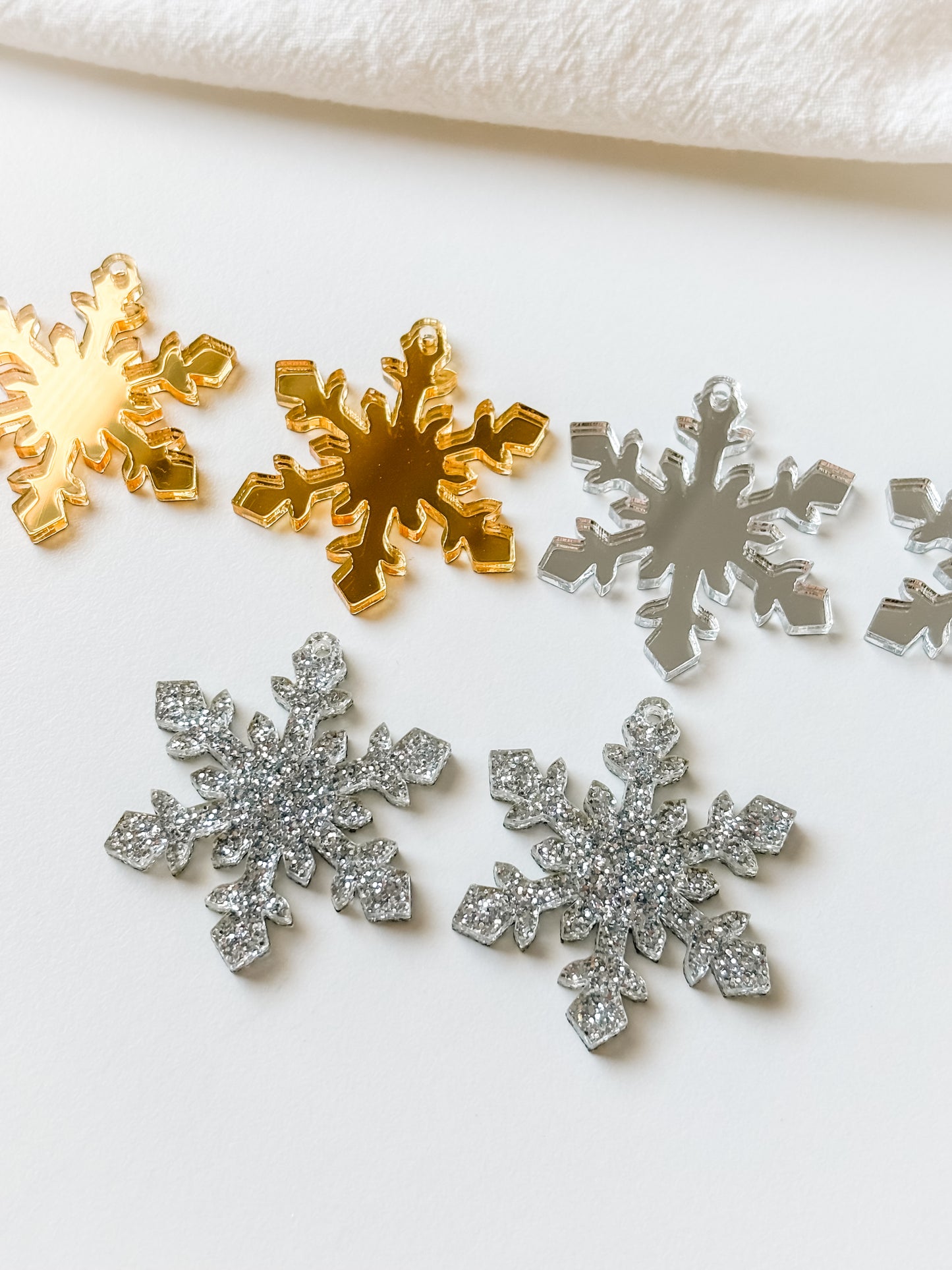 Hänge snöflinga 45mm, 1 par