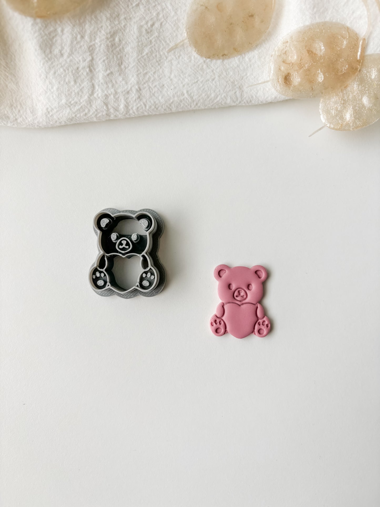 Mold teddy bear and heart, m467