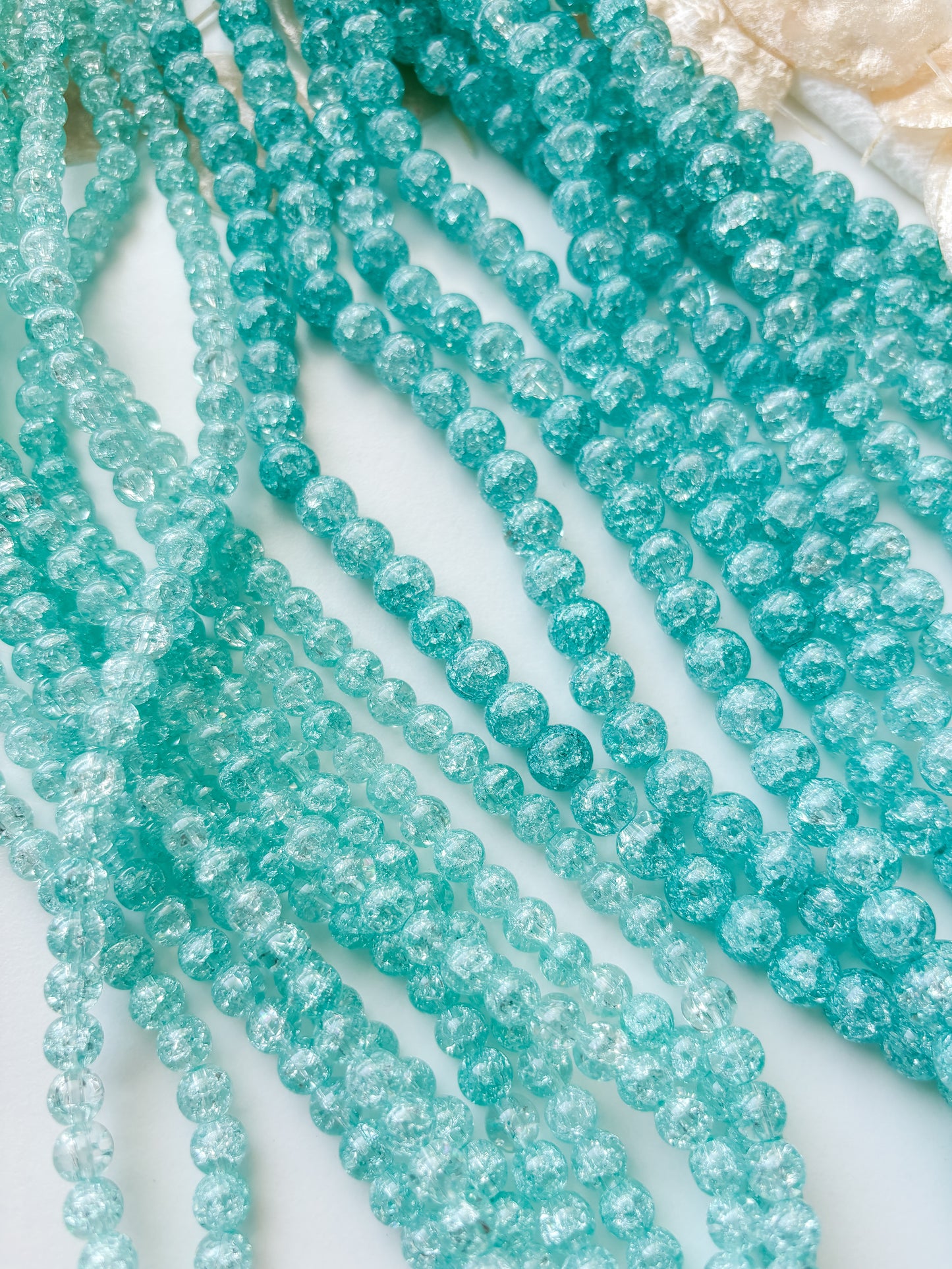 Glass bead, sea green