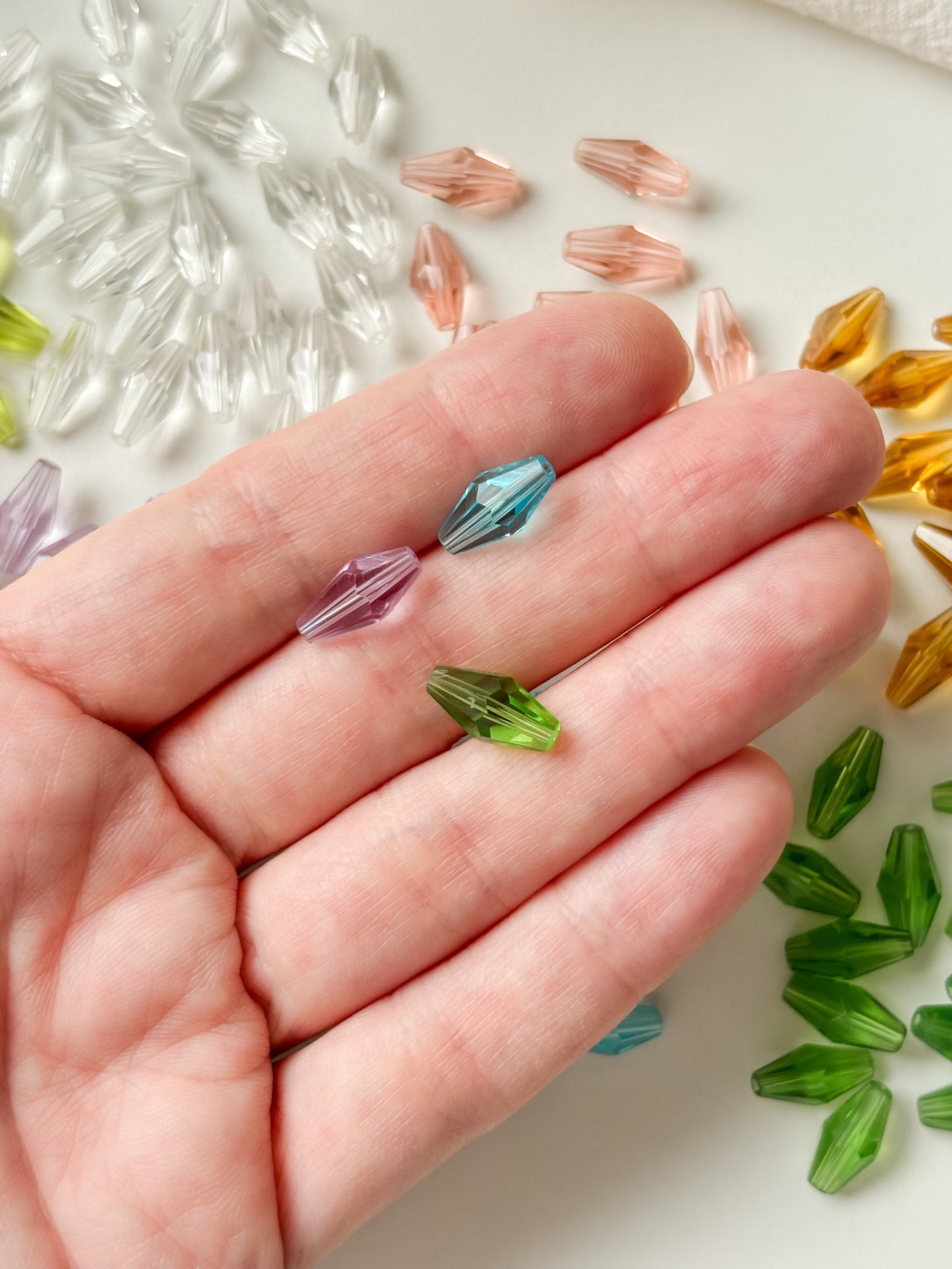 Glass bead 12x6mm, 10pcs