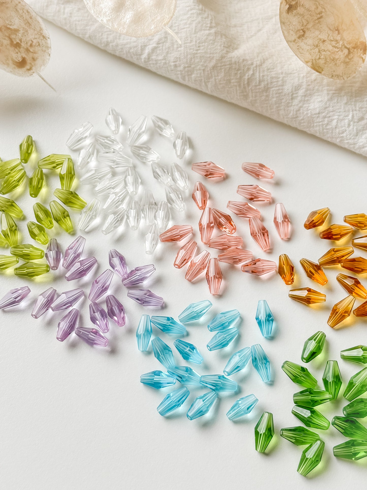 Glass bead 12x6mm, 10pcs