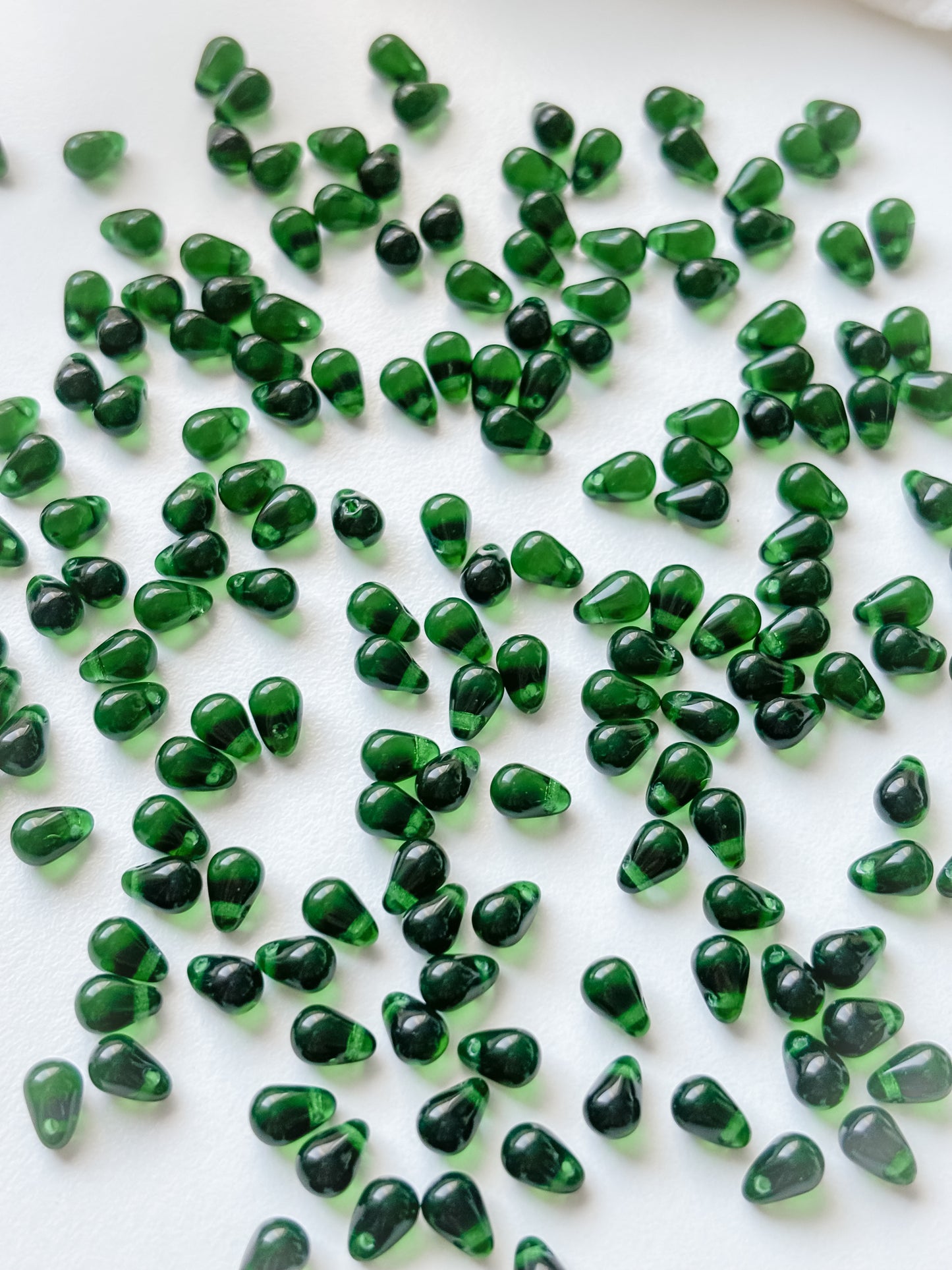 Glass pendant drop 4x6mm, Czech glass pendant, 50 pieces