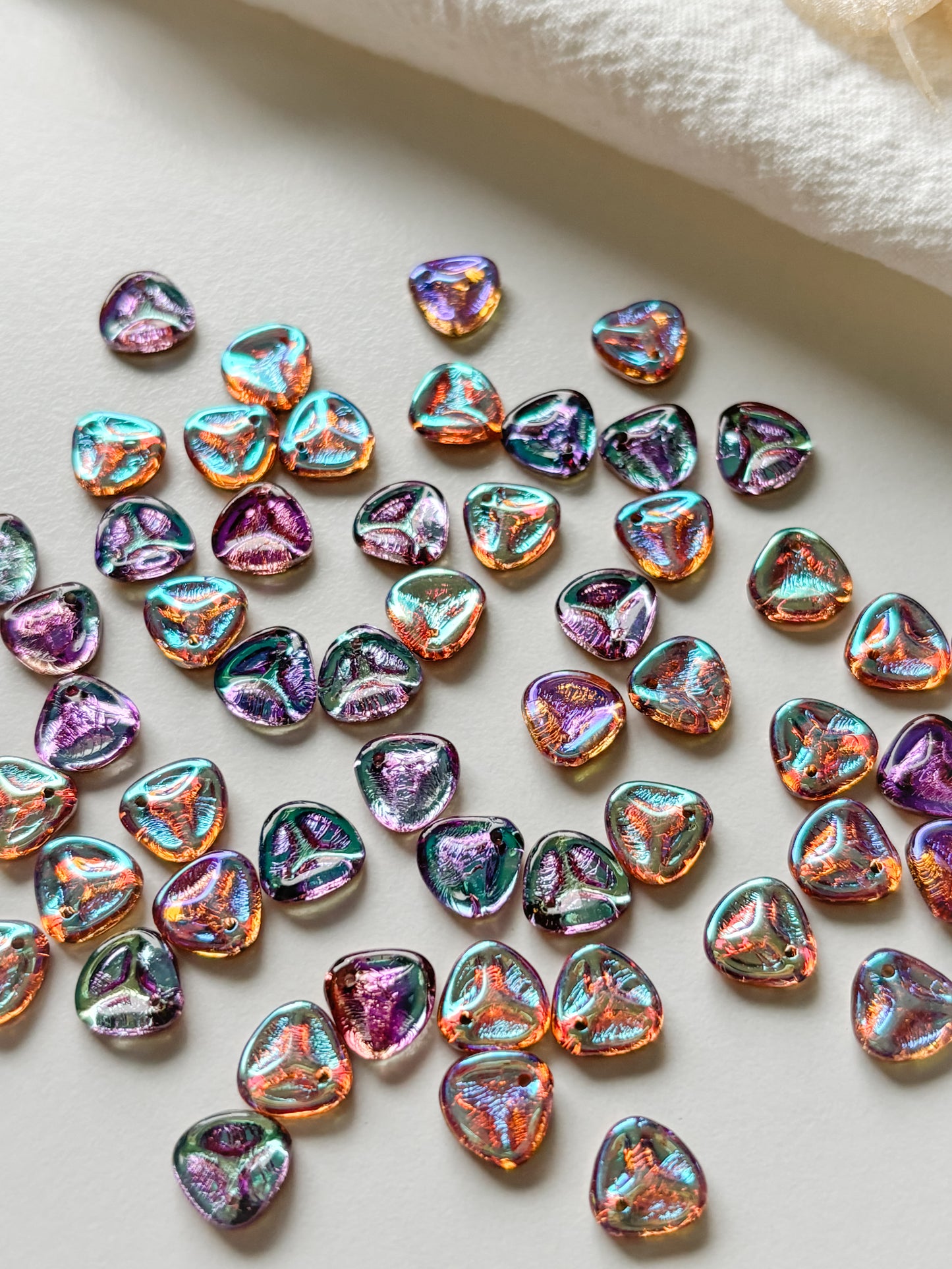 Glass pendant 8x7mm, Czech, 10pcs