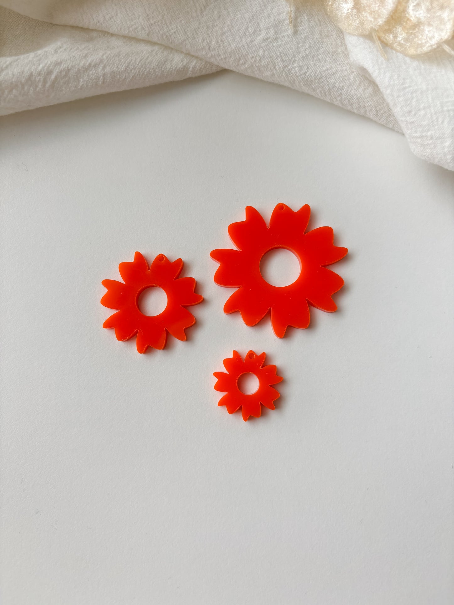 Hänge orange blomma, 1 par