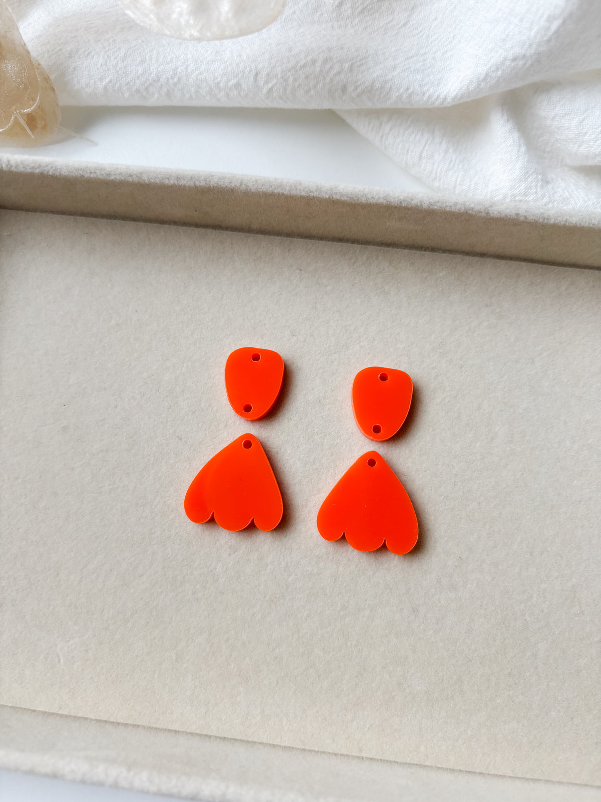 Pendant set, orange, 40mm