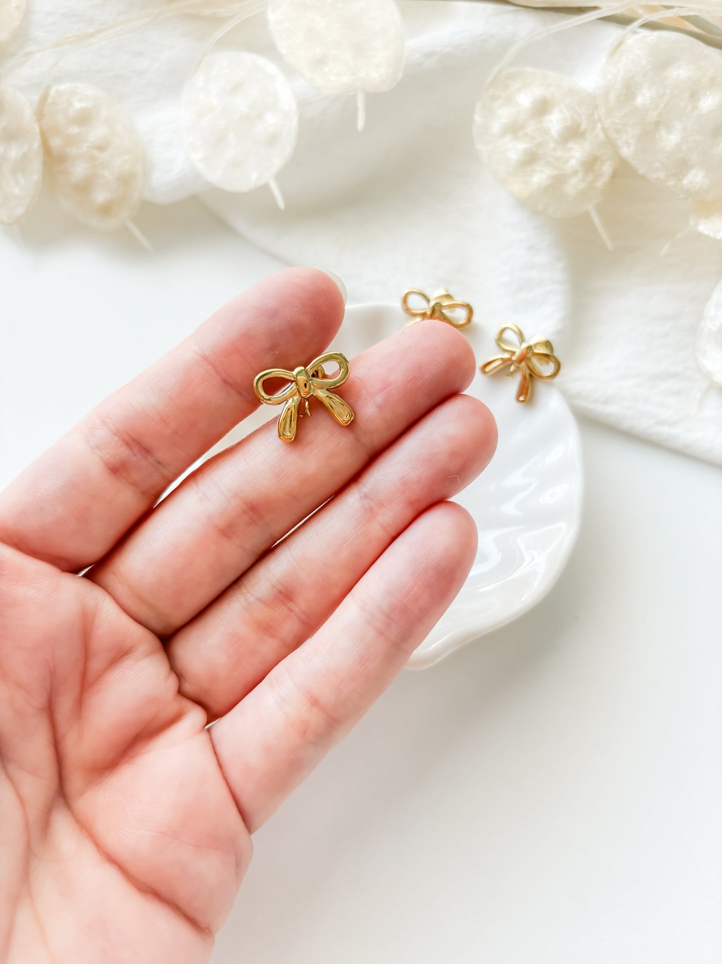 Earring stud 12x15mm, RST304, 1pair