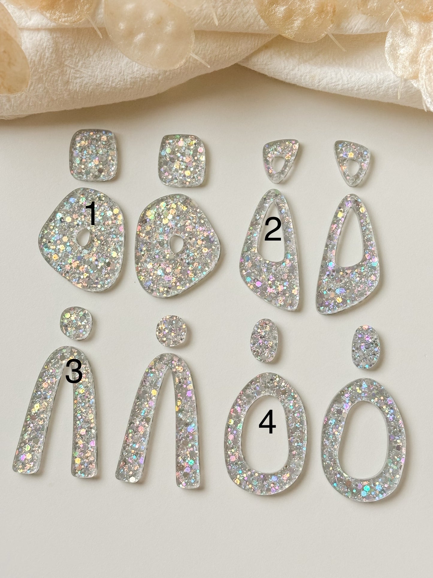 Riipus setti, glitter, 1pari