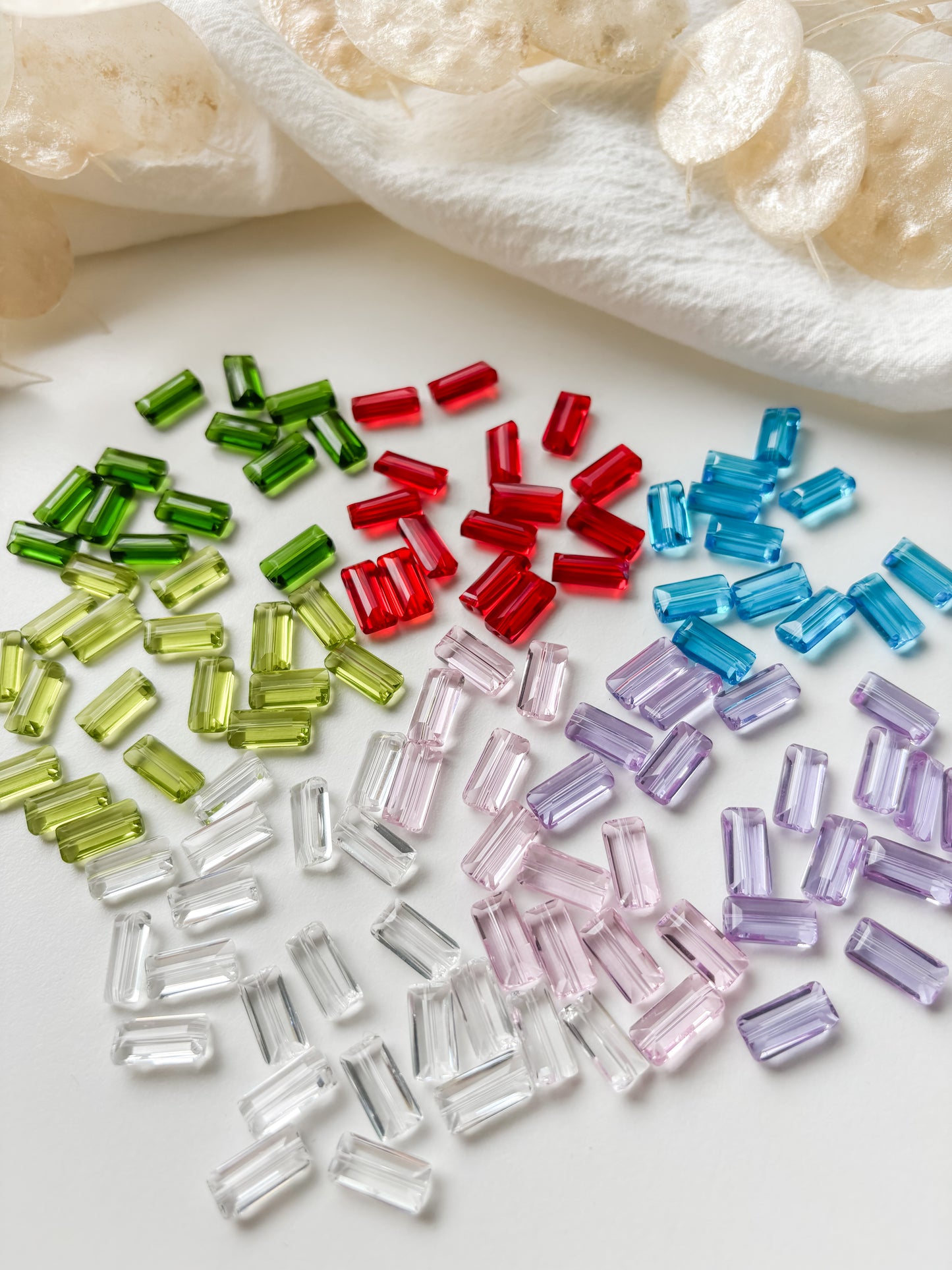 Glass bead 6x12x5mm, 10pcs