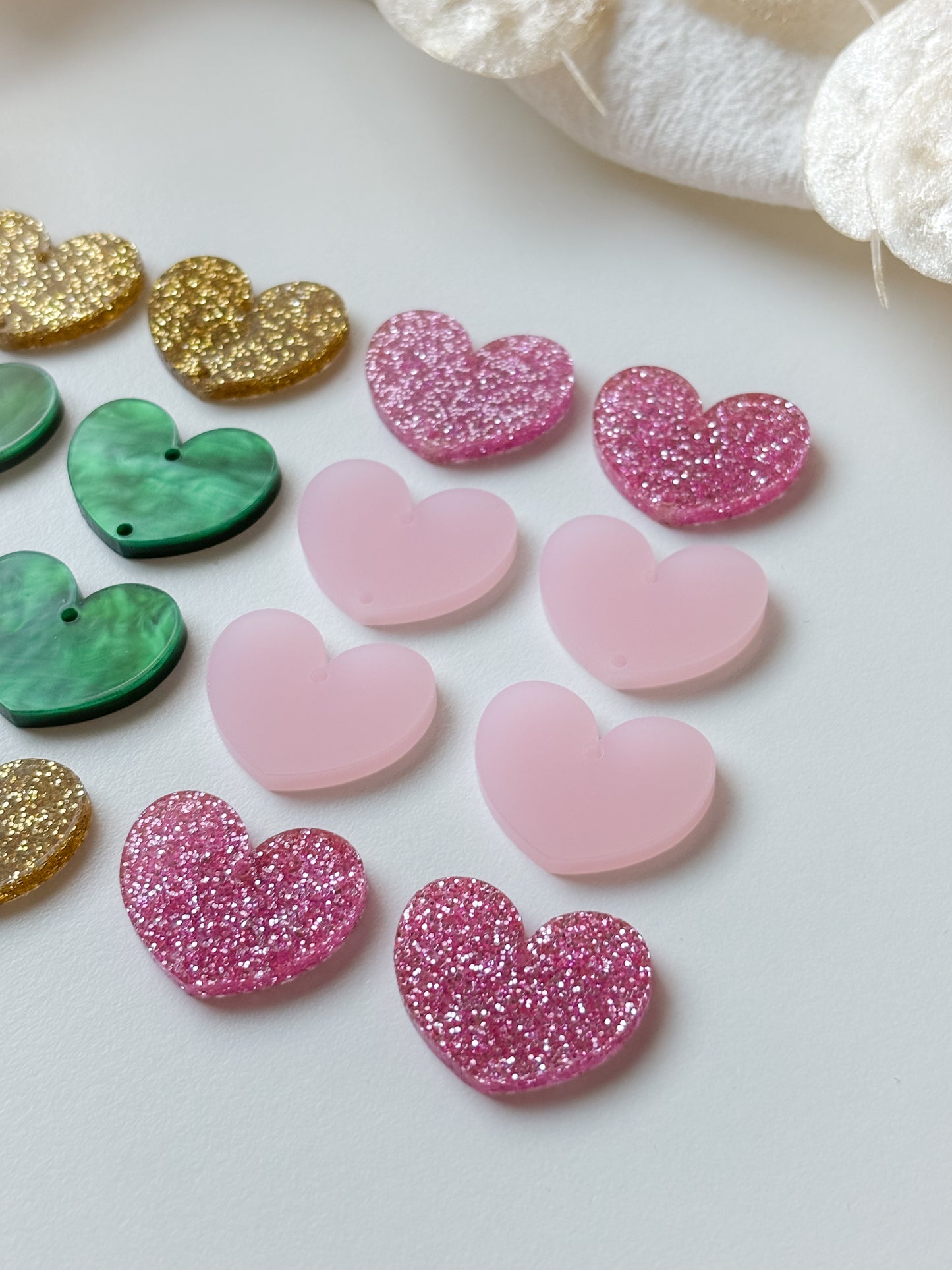 Pendant/Jewelry organizer heart, 6pcs