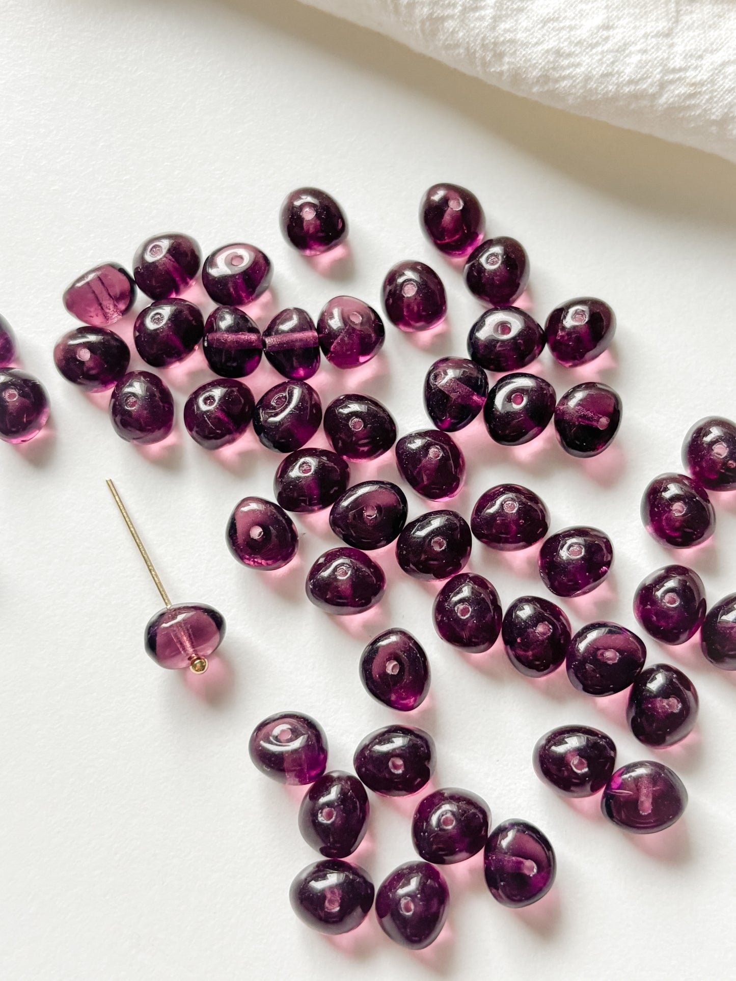Glass bead 6x8mm, Czech, 10pcs