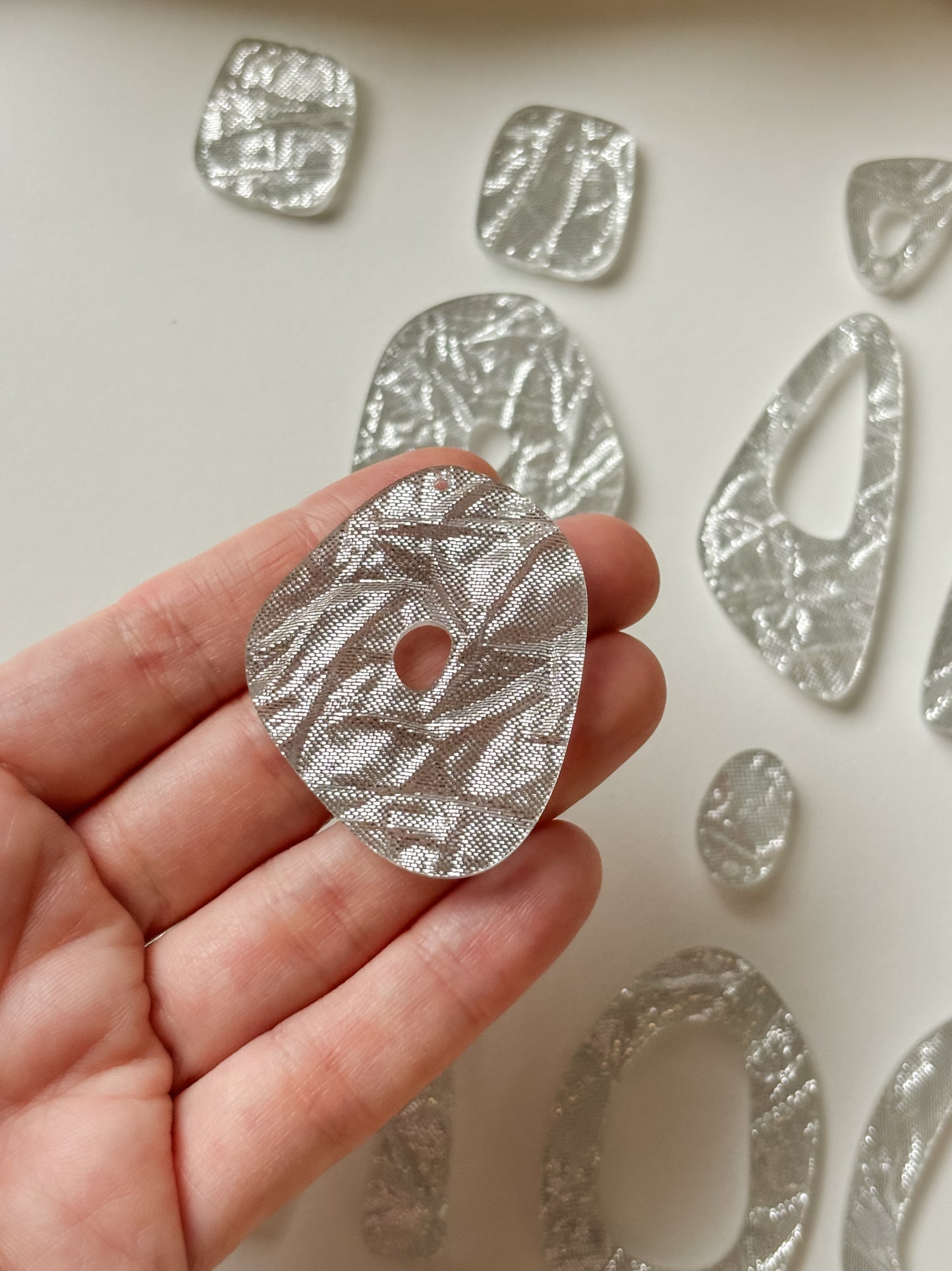 Hängset, silver, 1 par