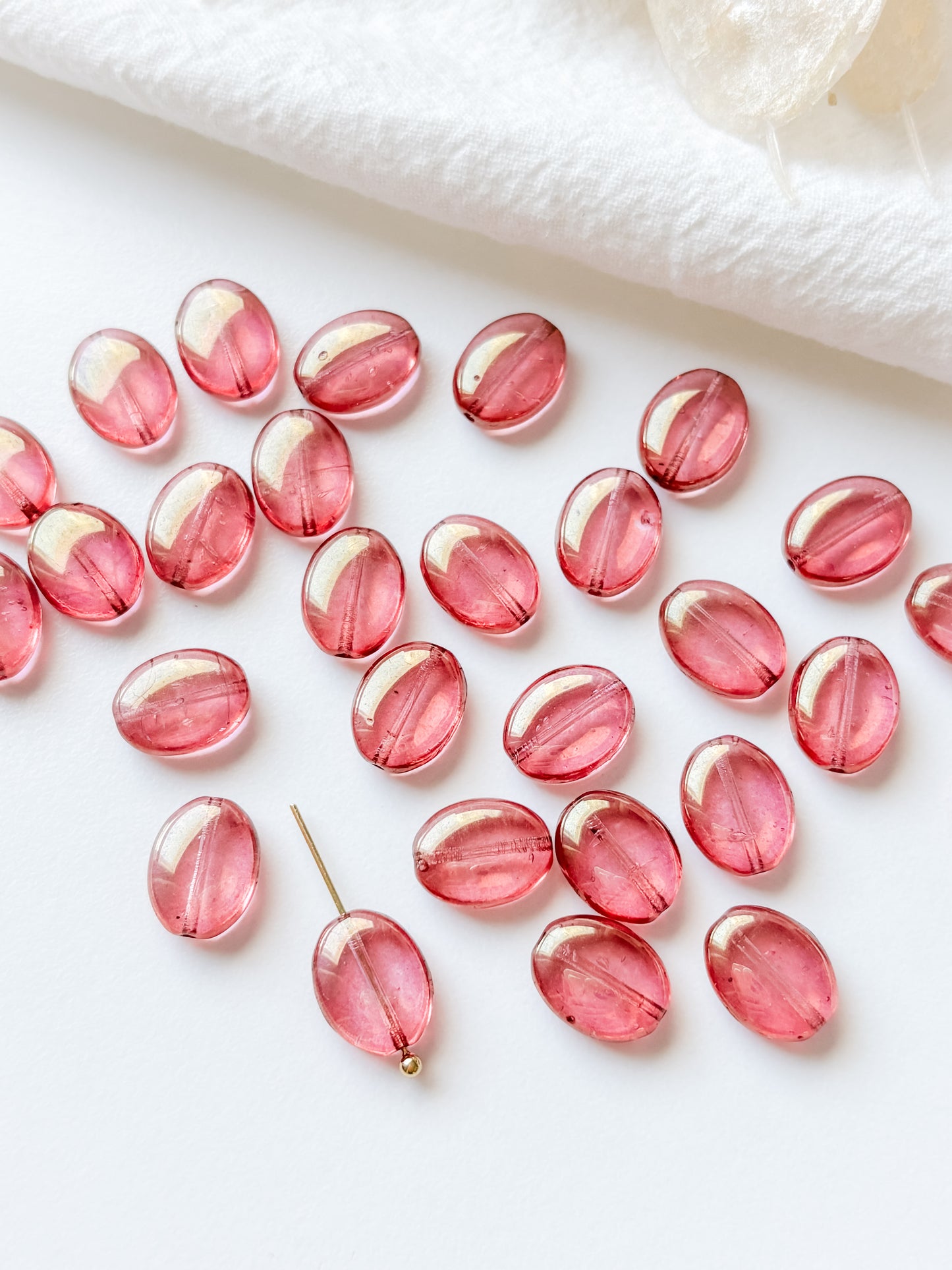 Glass bead 12x9mm, Czech, 6pcs