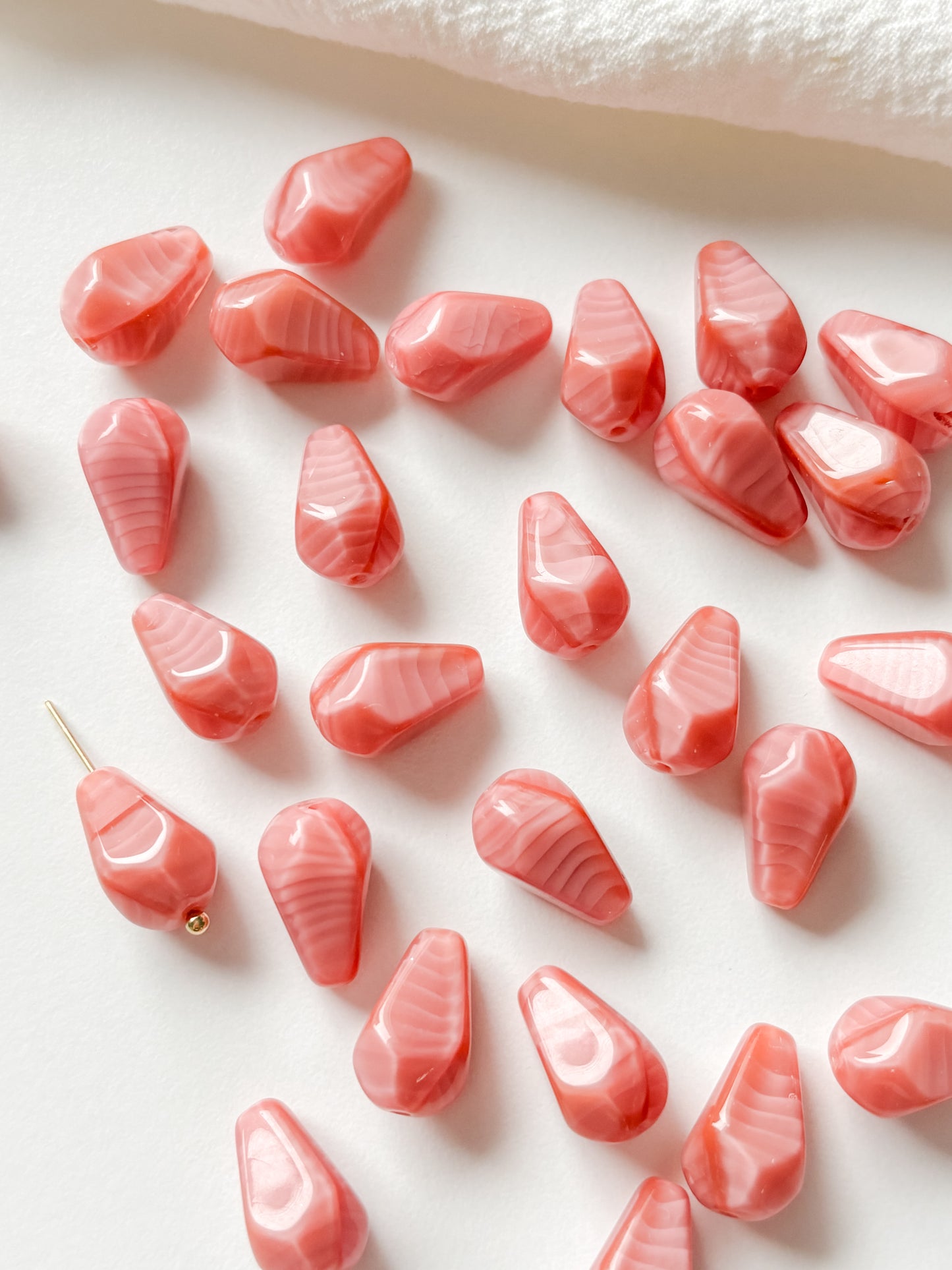 Glass bead 15x10mm, Czech, 6pcs