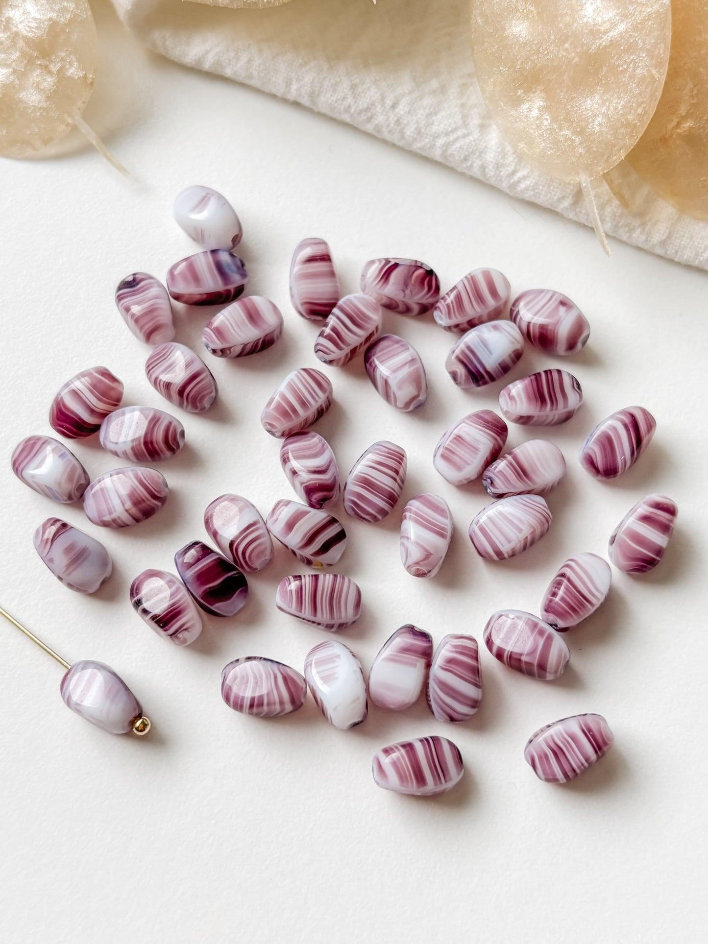 Glass bead 9x7mm, Czech, 10pcs