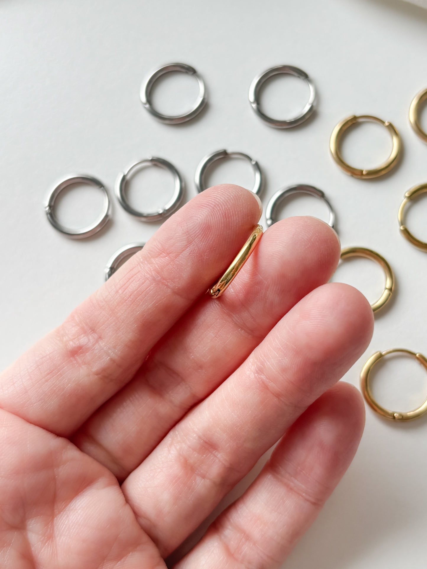 Earring ring 16x2mm, RST304, 10 pcs