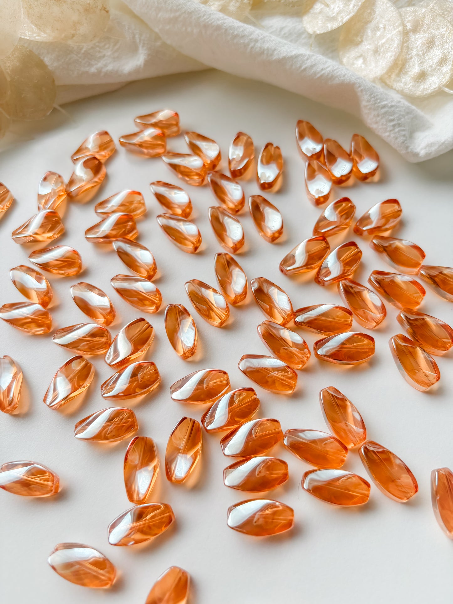 Glass bead 9x17mm, 10pcs
