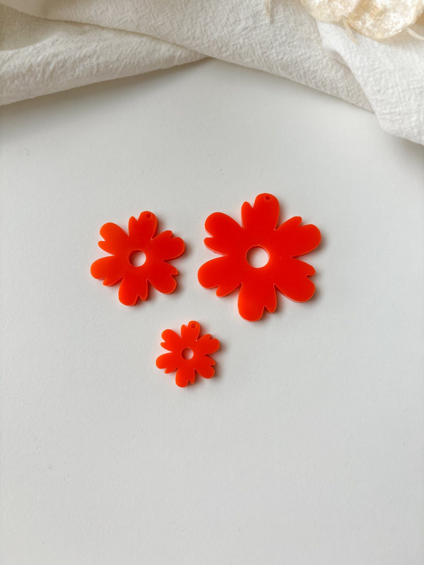 Hänge orange blomma, 1 par