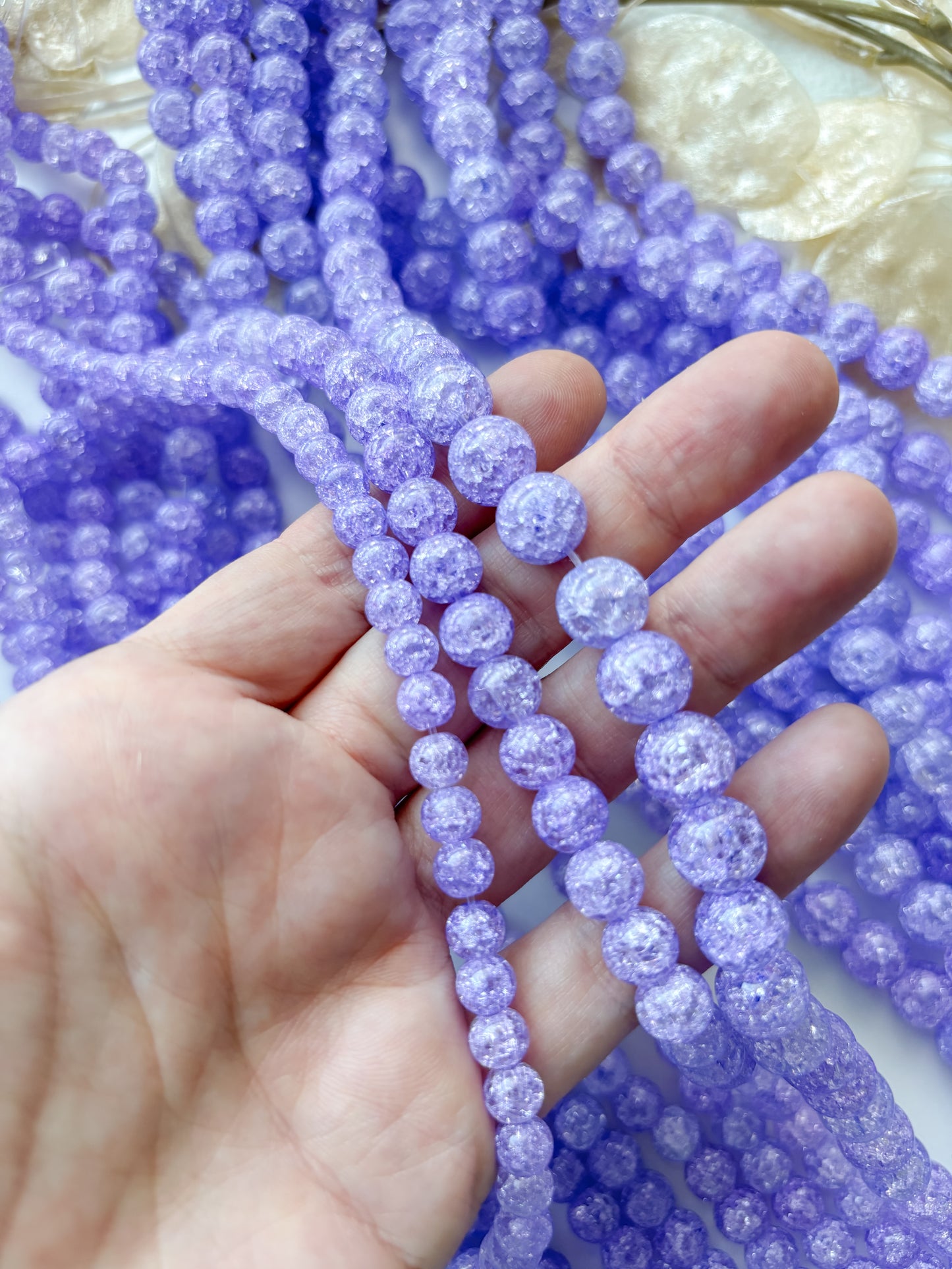 Glass bead, lilac