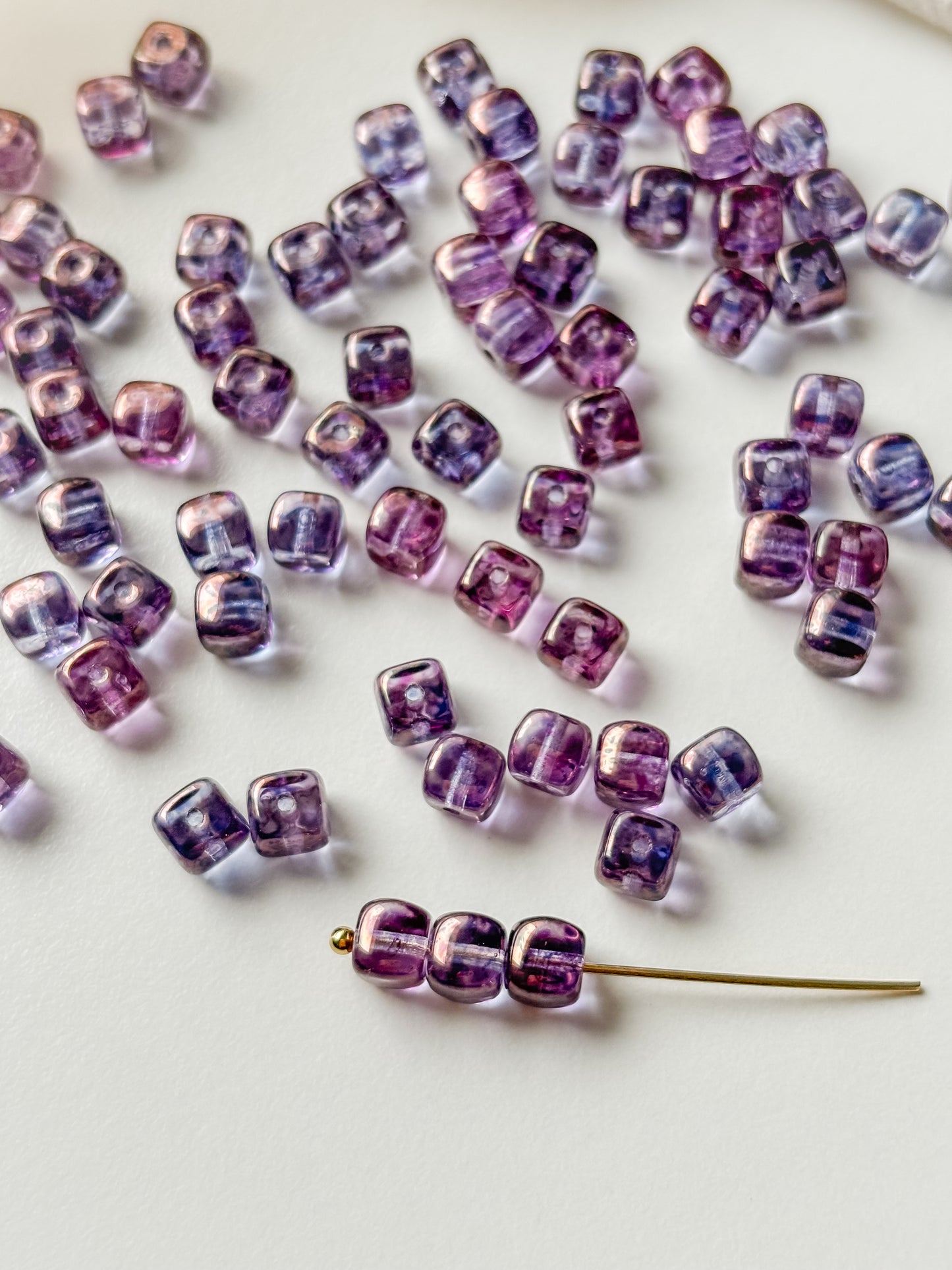Glass bead 5x7mm, Czech Glass bead, 10pcs