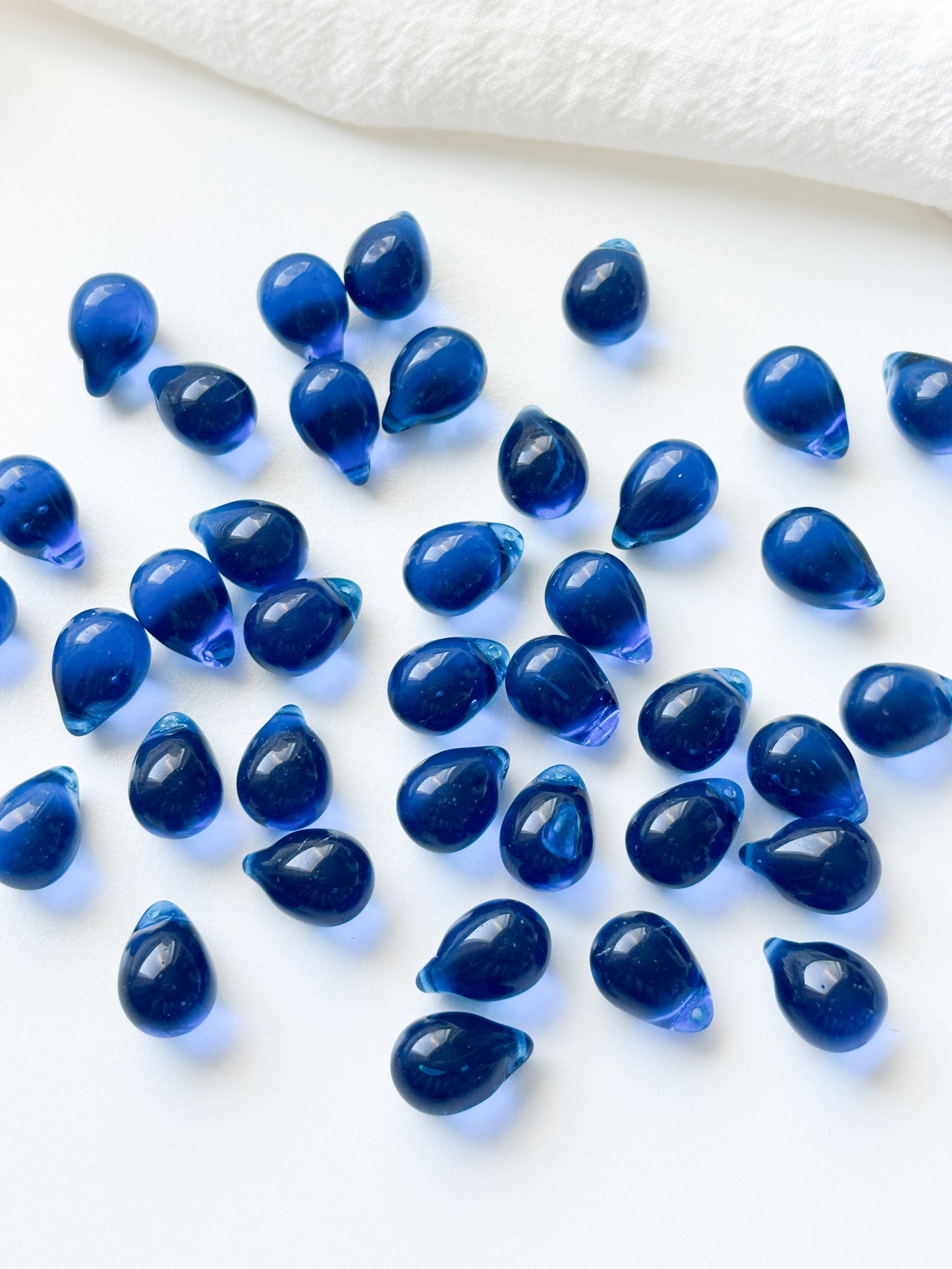 Glass pendant drop 10x14mm, Czech glass pendant, 10pcs