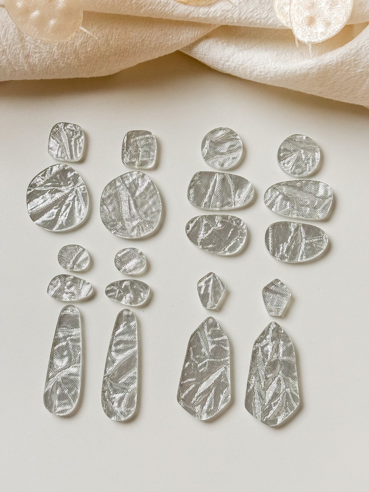 Hängset, silver, 1 par
