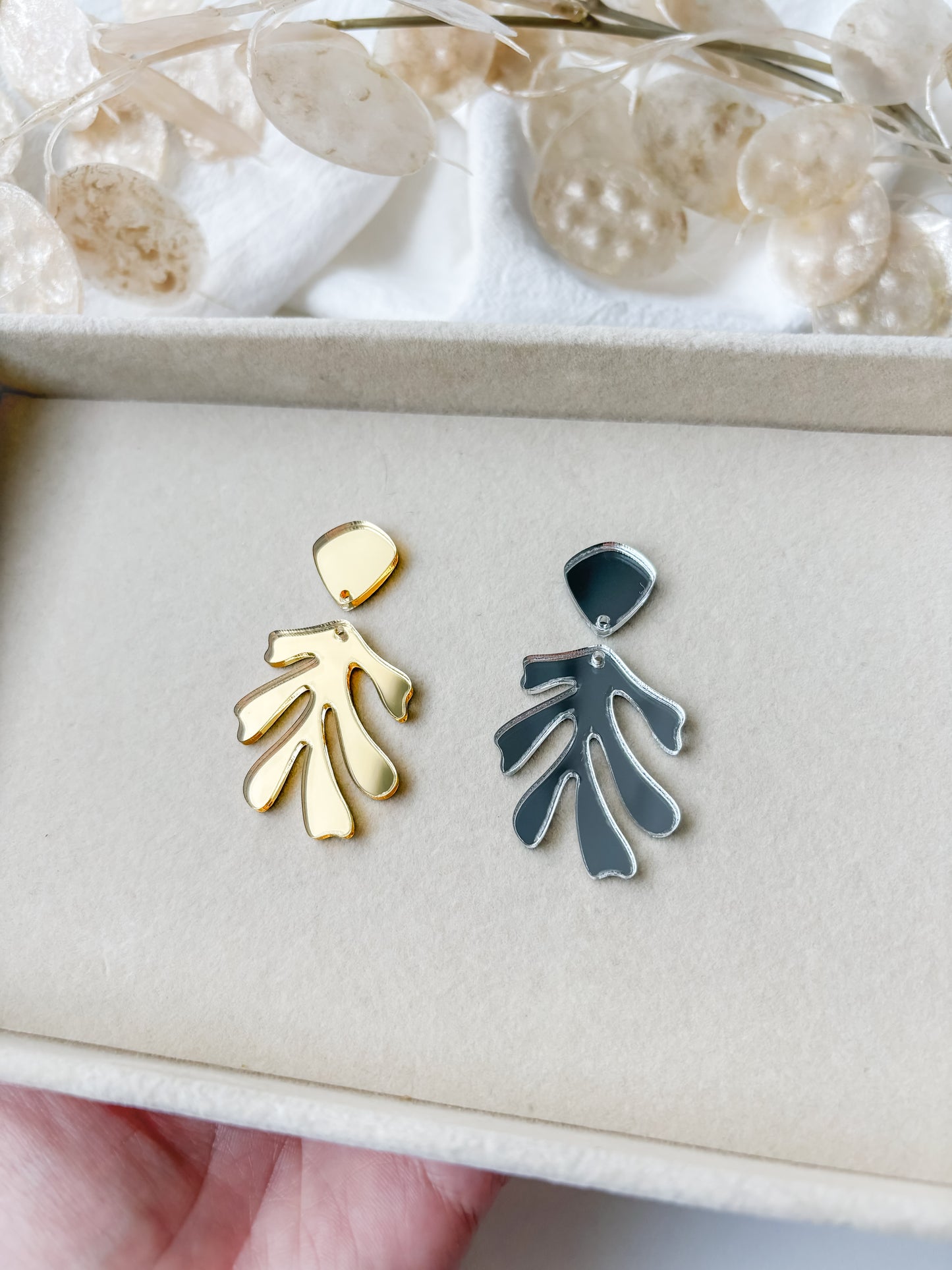 Hängset spegel akryl 50mm, 1 par