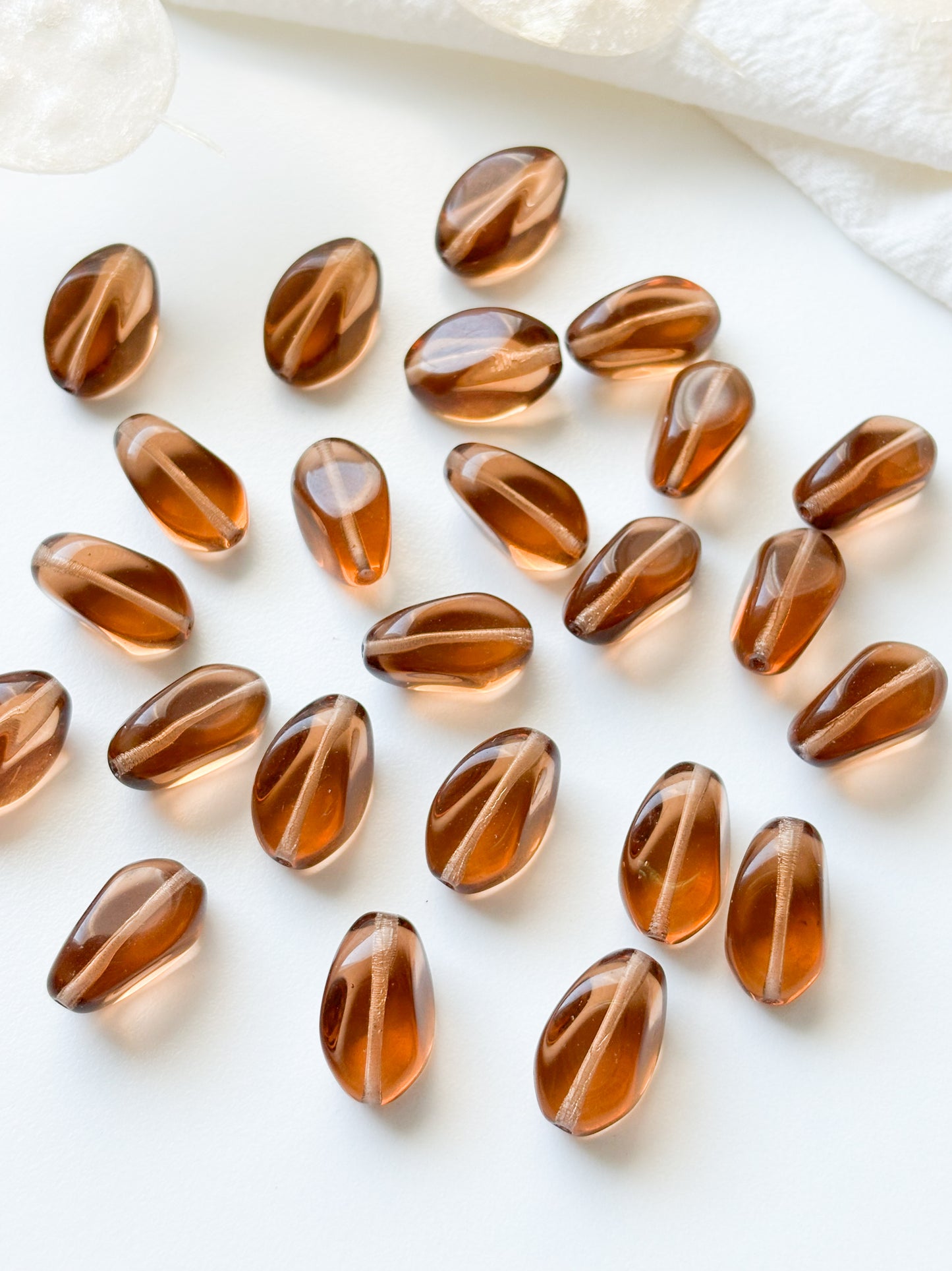 Glass bead 18x12mm, Czech glass bead, 6pcs