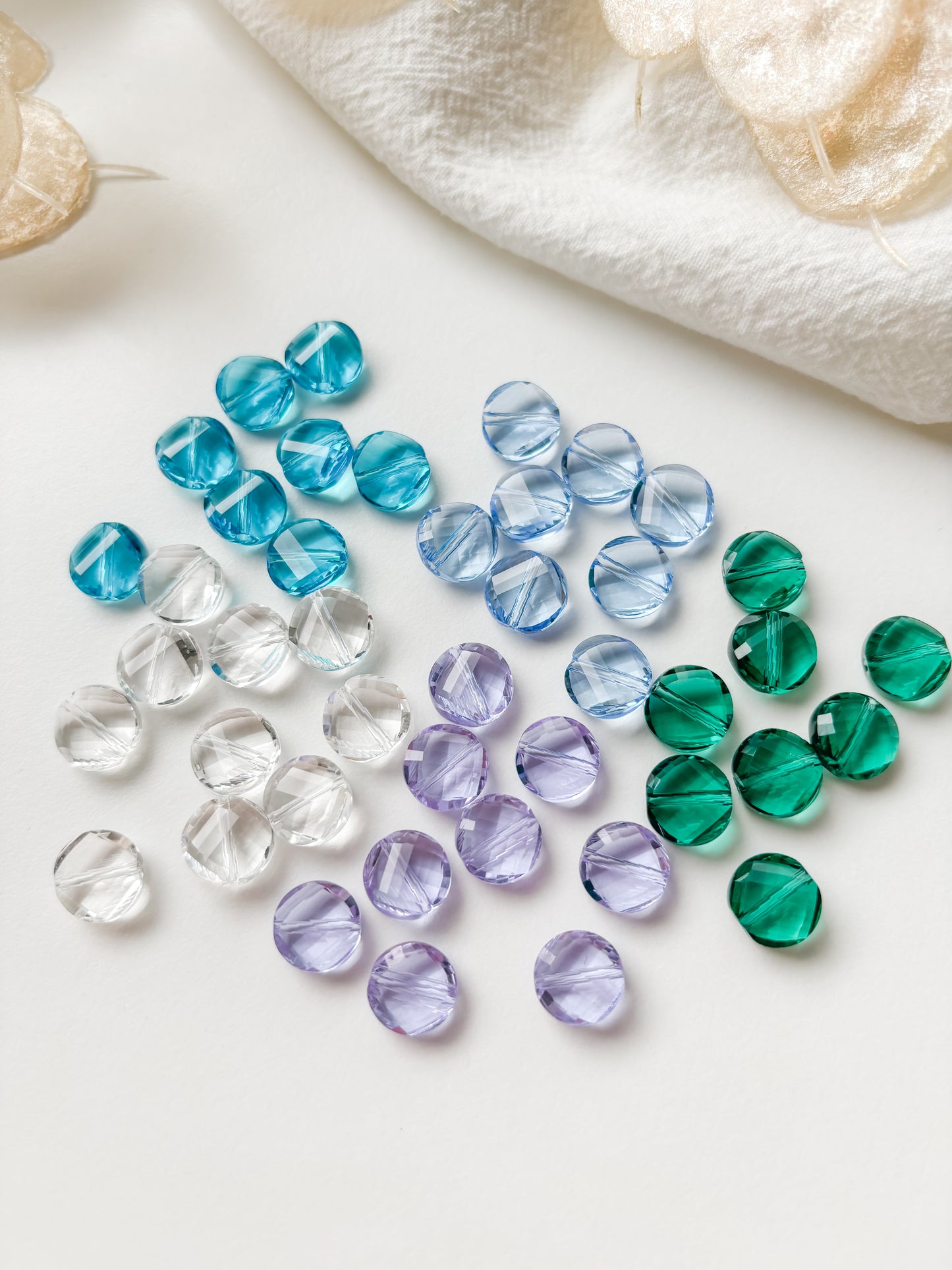 Glass bead 10x5mm, 10pcs