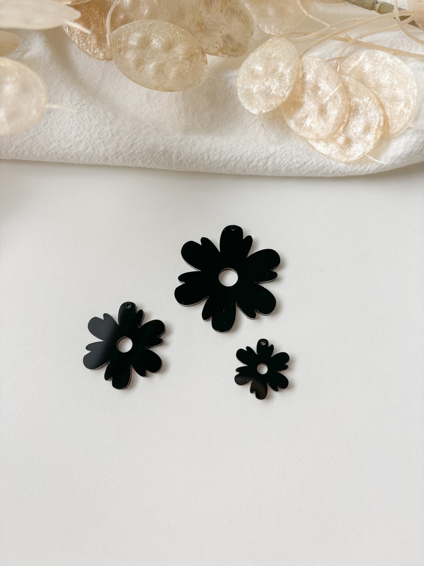Hänge svart blomma, 1 par