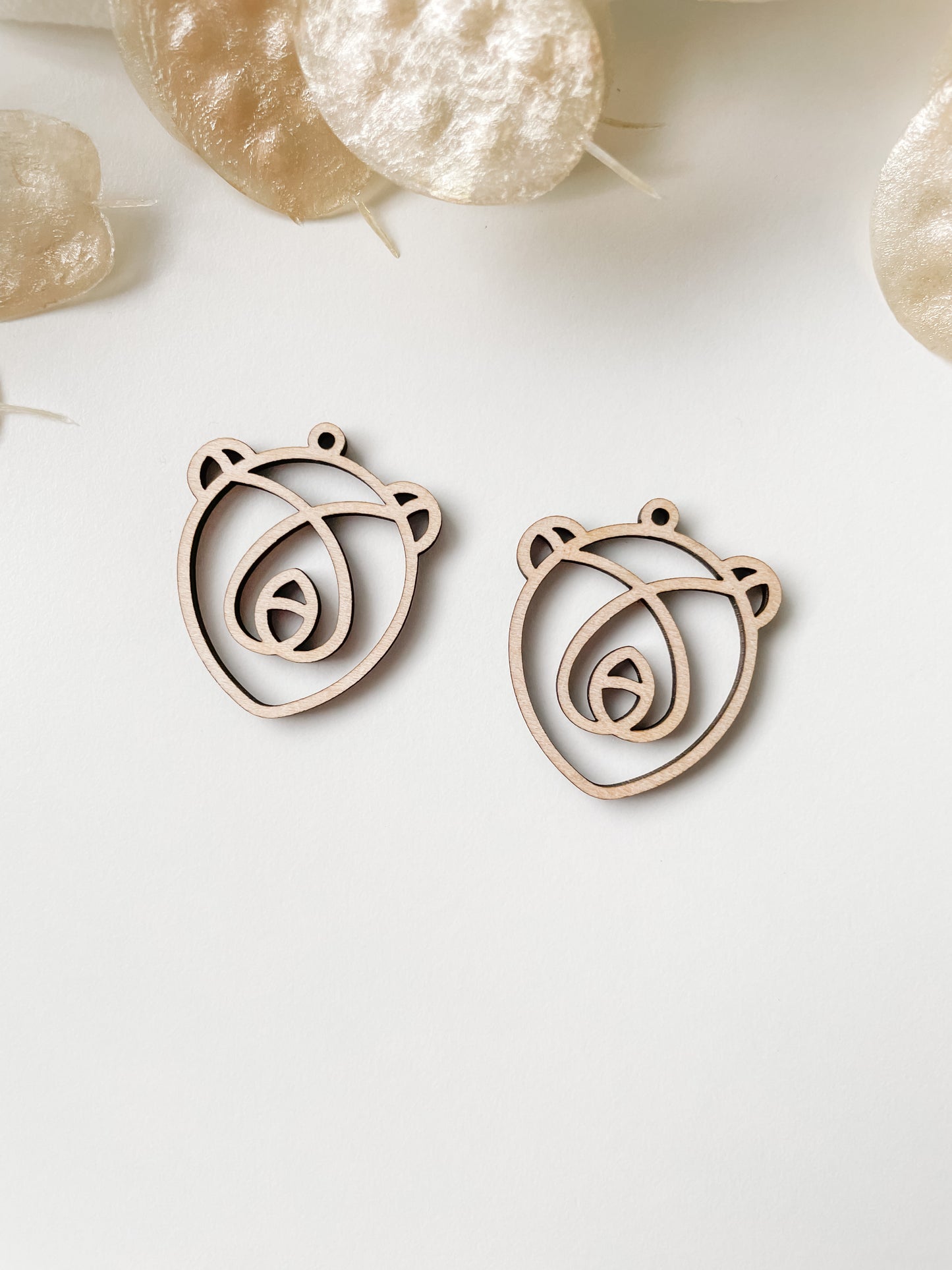 Pendant bear 40mm 1 pair, m172