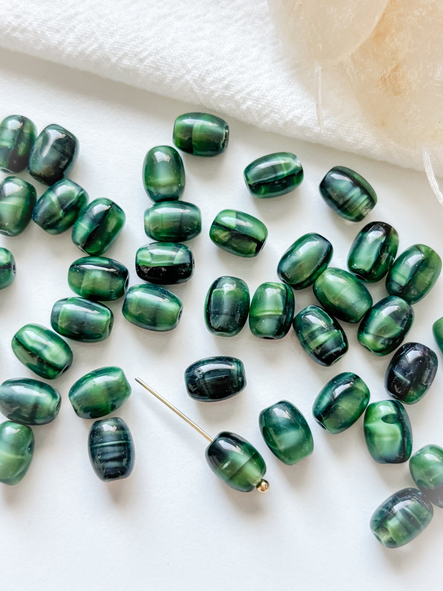 Glass bead 9x7mm, Czech, 20pcs