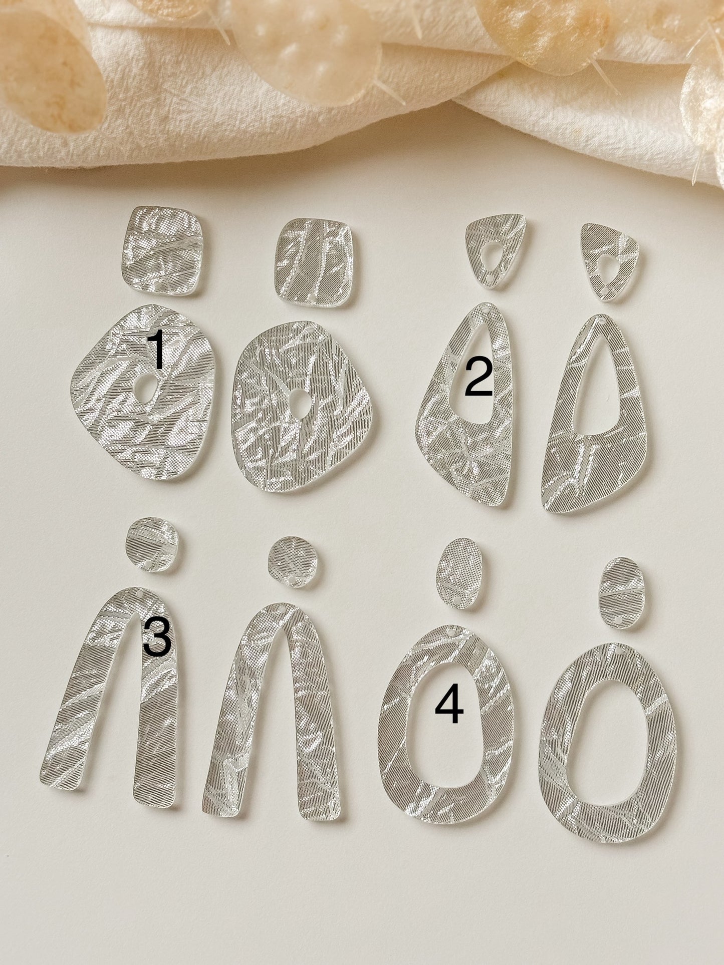 Hängset, silver, 1 par